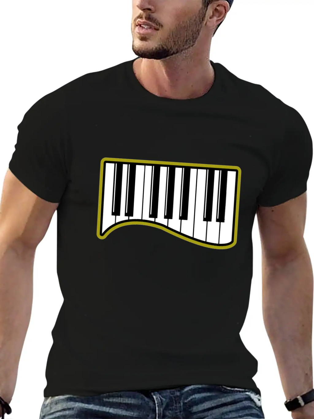 Piano Gift Sound Wing Instrument Breathable Graphic T-Shirt – Perfect For Casual Days