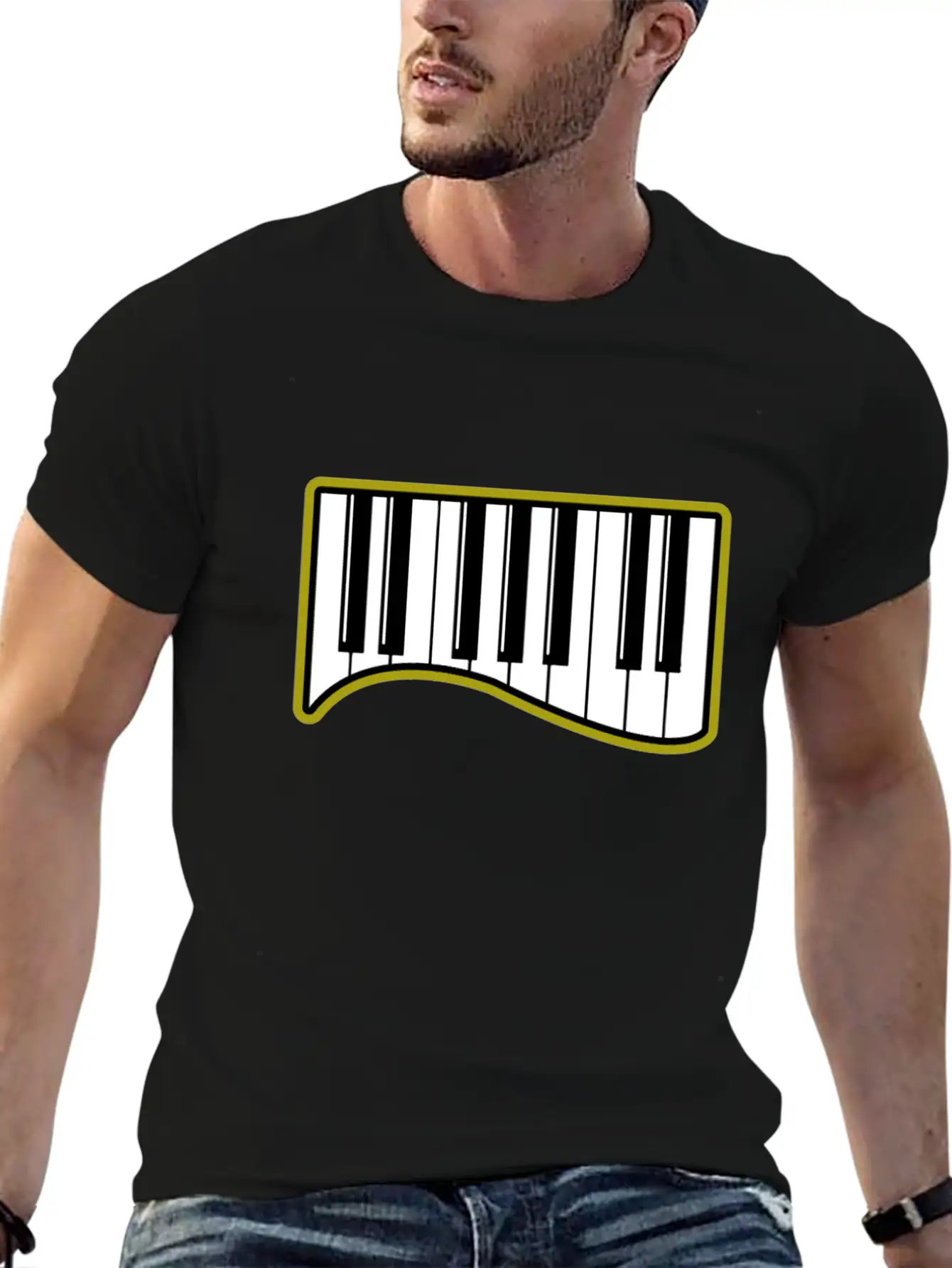 Piano Gift Sound Wing Instrument Breathable Graphic T-Shirt – Perfect For Casual Days