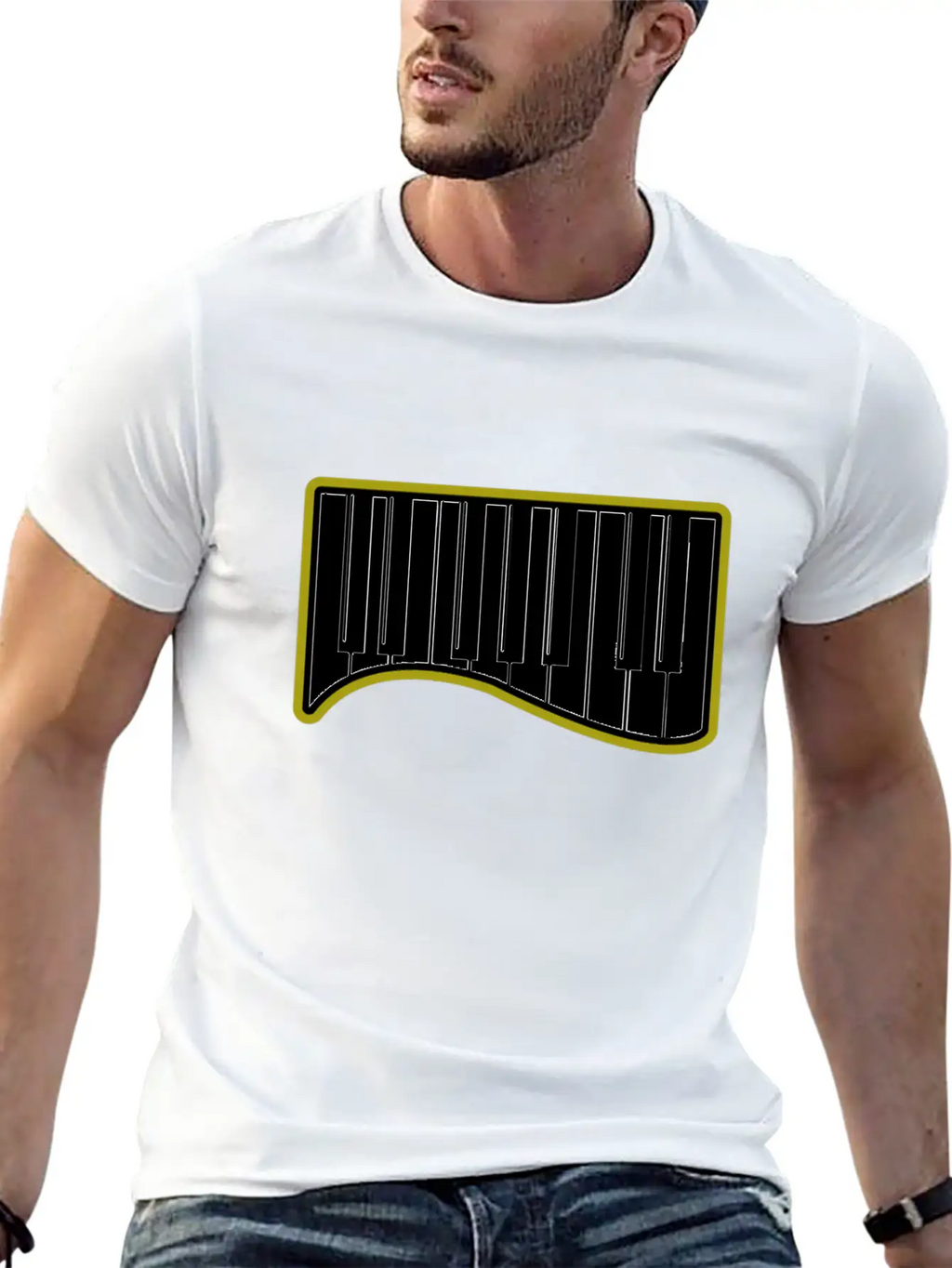 Piano Gift Sound Wing Instrument Breathable Graphic T-Shirt – Perfect For Casual Days