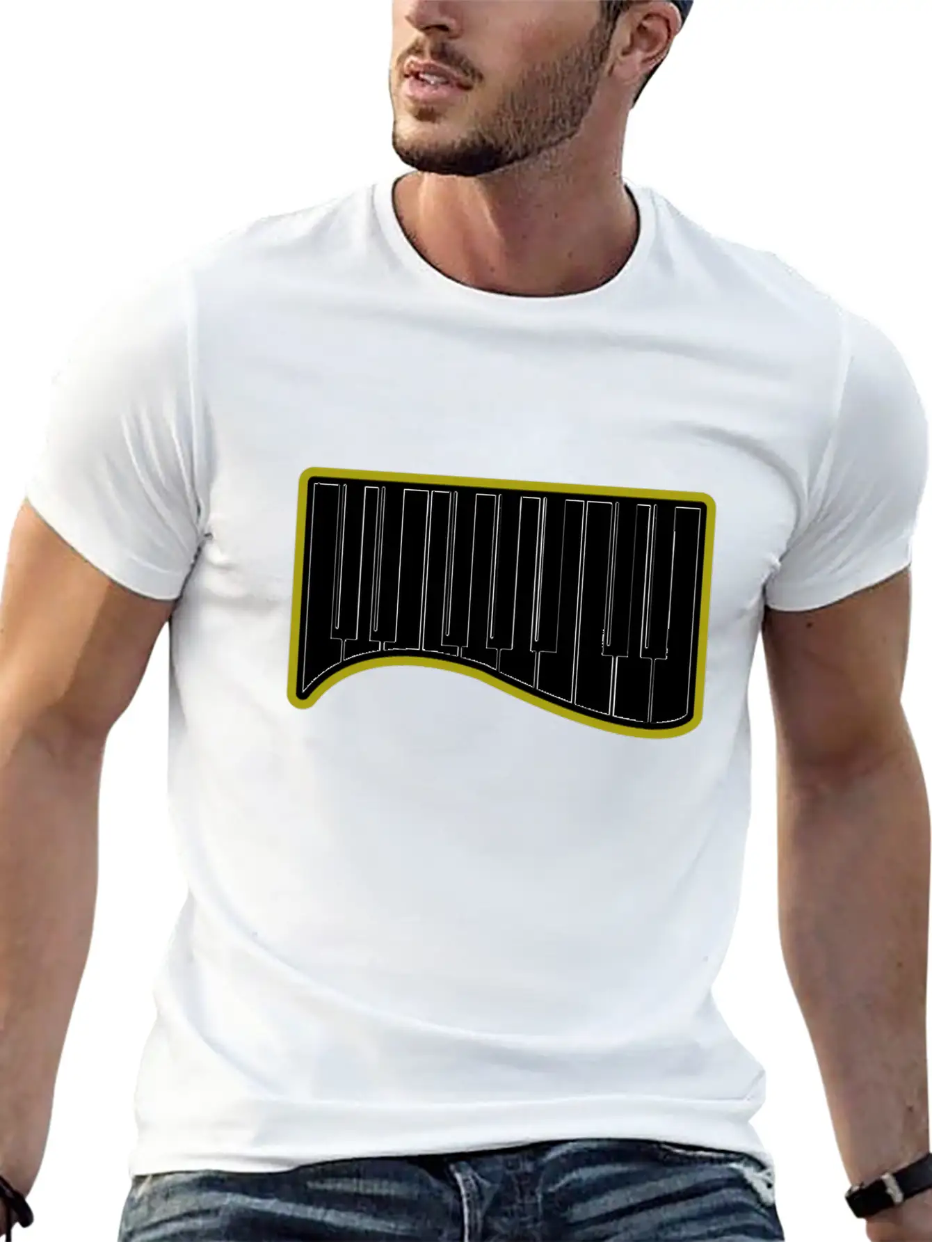 Piano Gift Sound Wing Instrument Breathable Graphic T-Shirt – Perfect For Casual Days