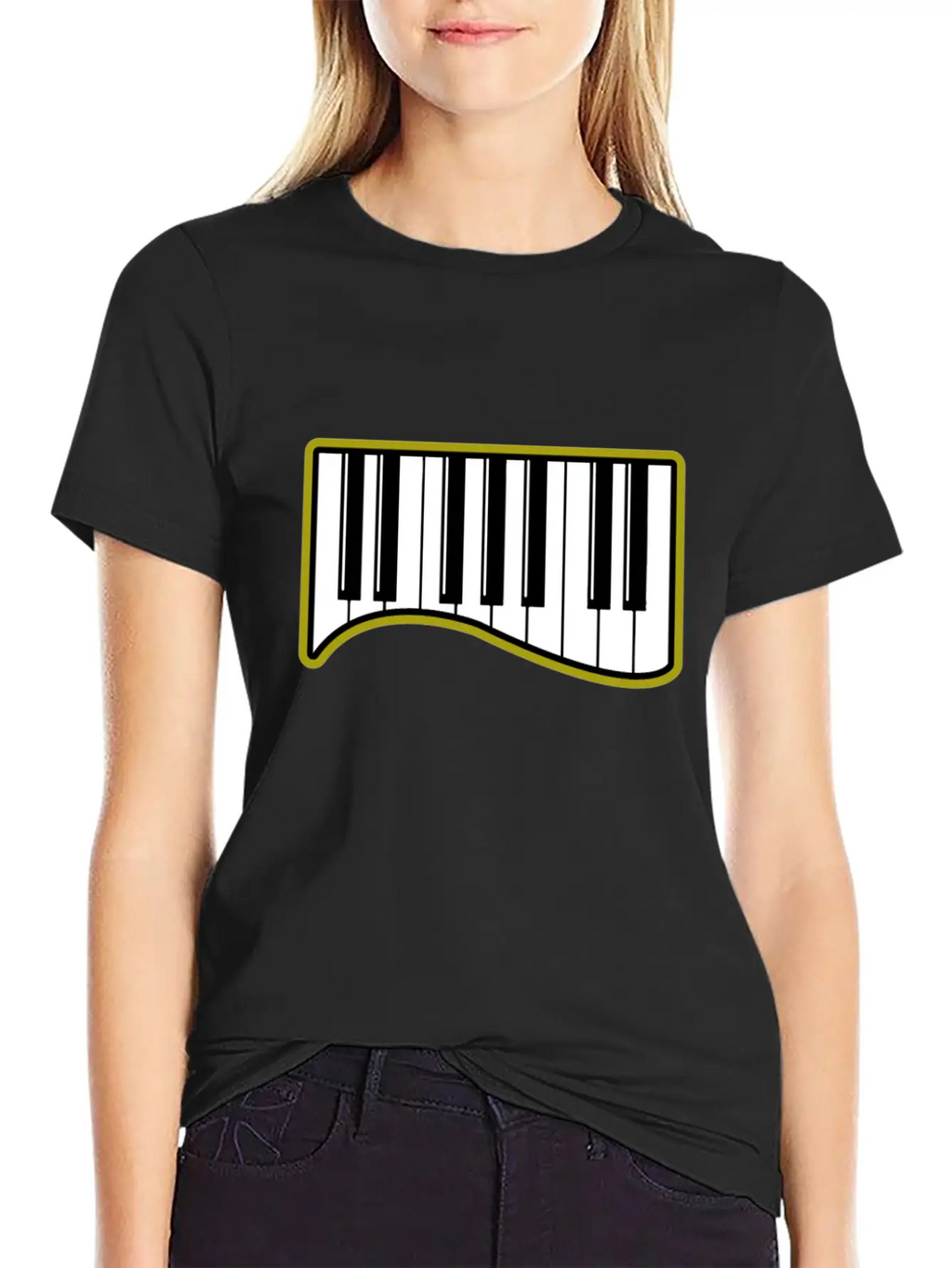 Piano Gift Sound Wing Instrument Breathable Graphic T-Shirt – Perfect For Casual Days