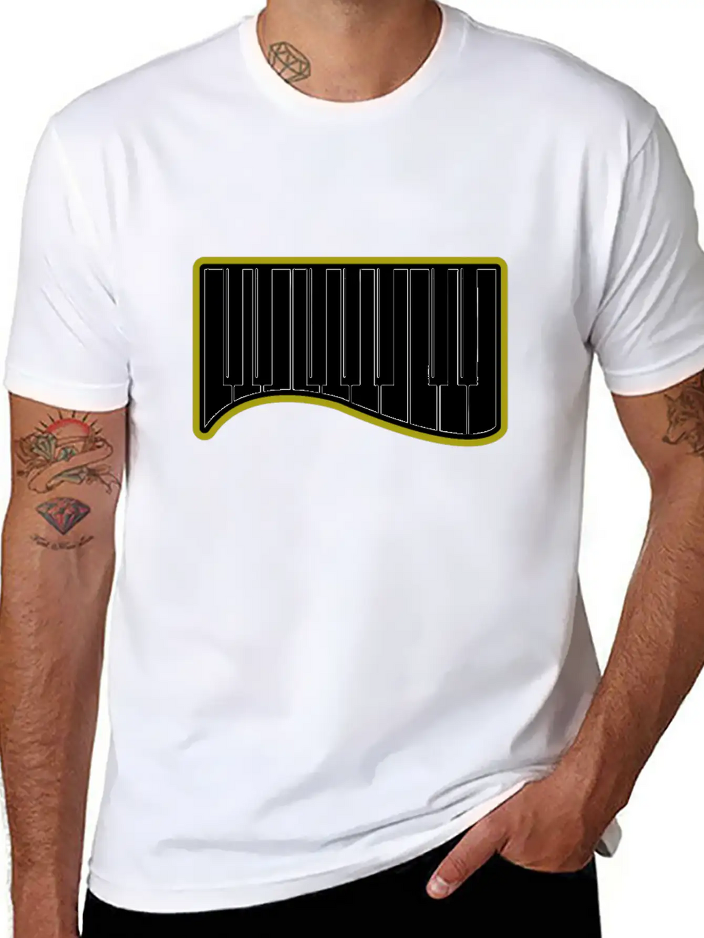 Piano Gift Sound Wing Instrument Breathable Graphic T-Shirt – Perfect For Casual Days