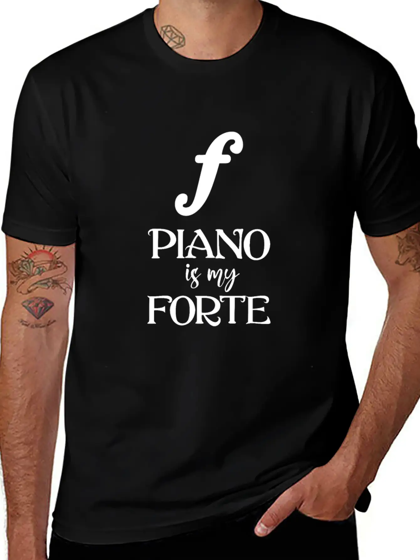 Piano Is My Forte Relaxed Everyday Tee – Lightweight And Durable Cotton