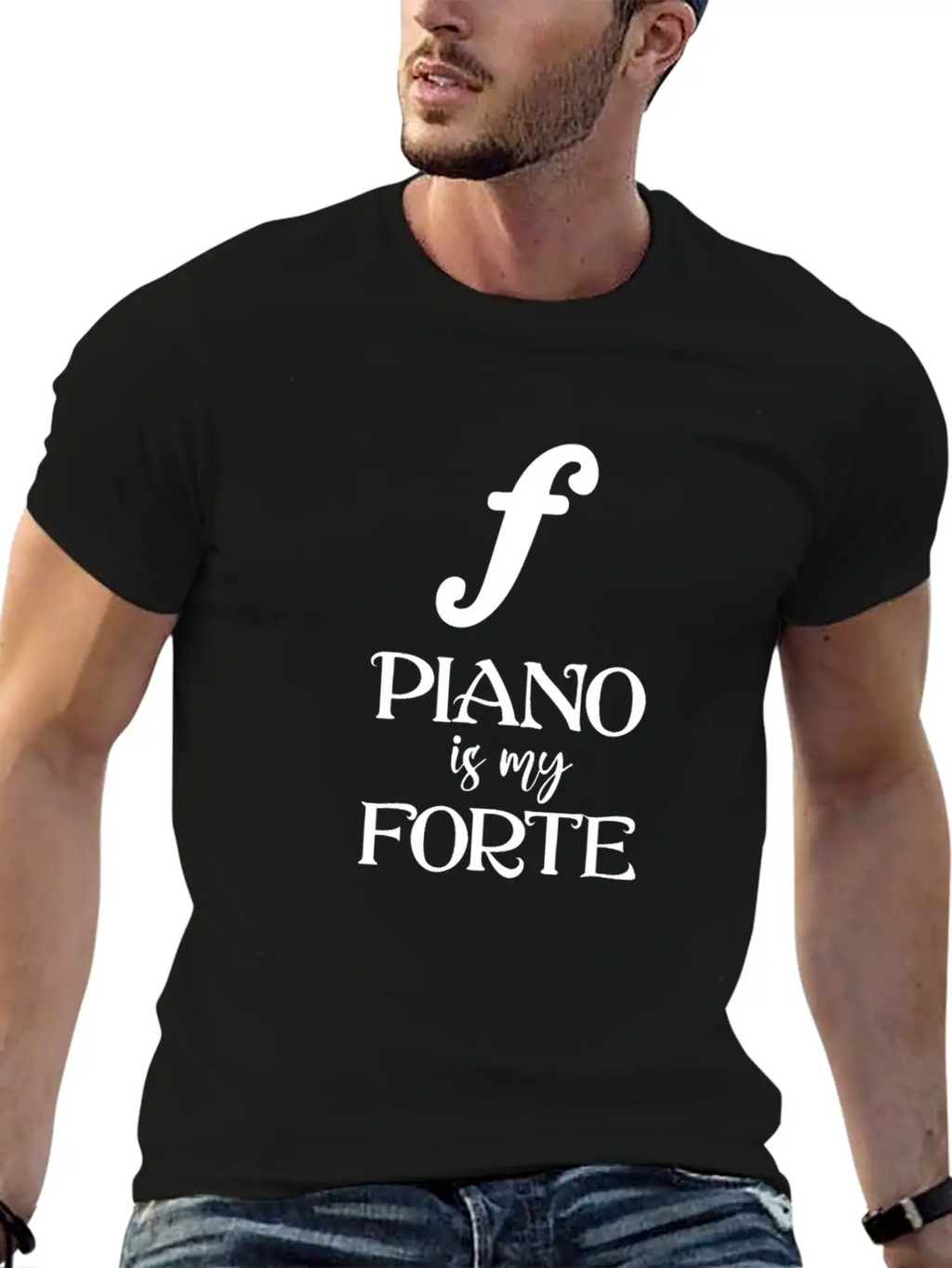 Piano Is My Forte Relaxed Everyday Tee – Lightweight And Durable Cotton