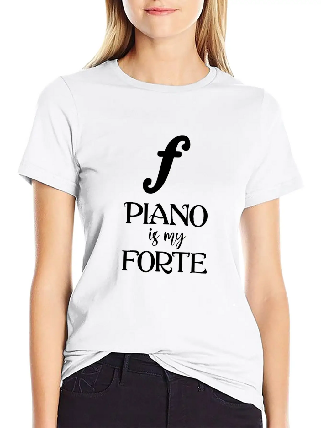 Piano Is My Forte Relaxed Everyday Tee – Lightweight And Durable Cotton