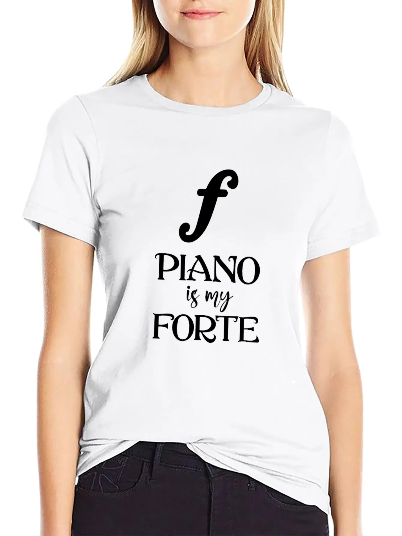 Piano Is My Forte Relaxed Everyday Tee – Lightweight And Durable Cotton