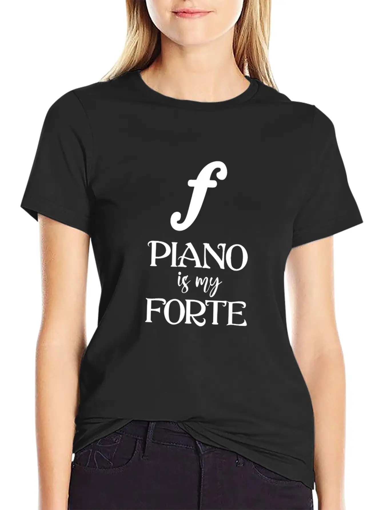 Piano Is My Forte Relaxed Everyday Tee – Lightweight And Durable Cotton