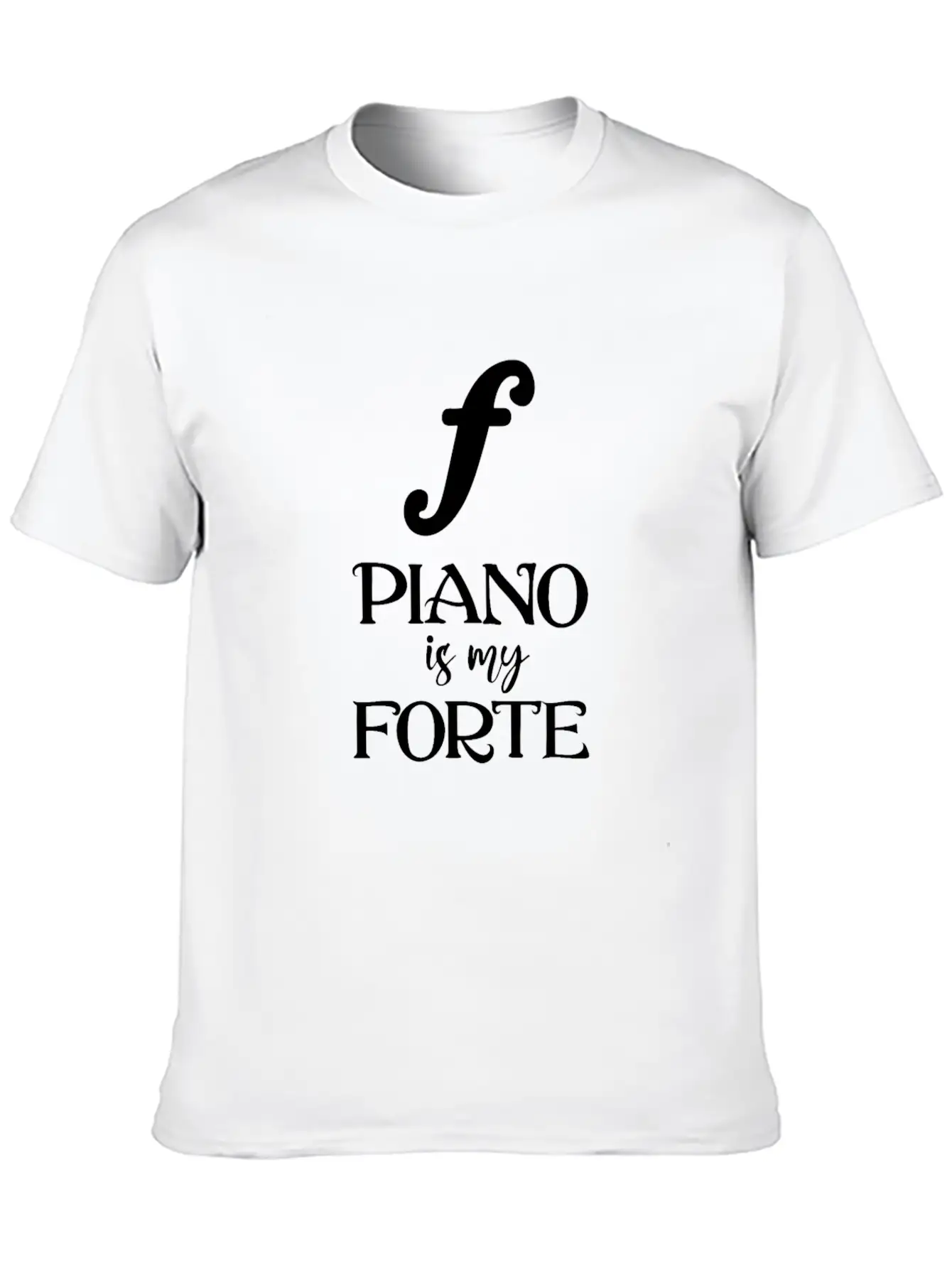 Piano Is My Forte Relaxed Everyday Tee – Lightweight And Durable Cotton