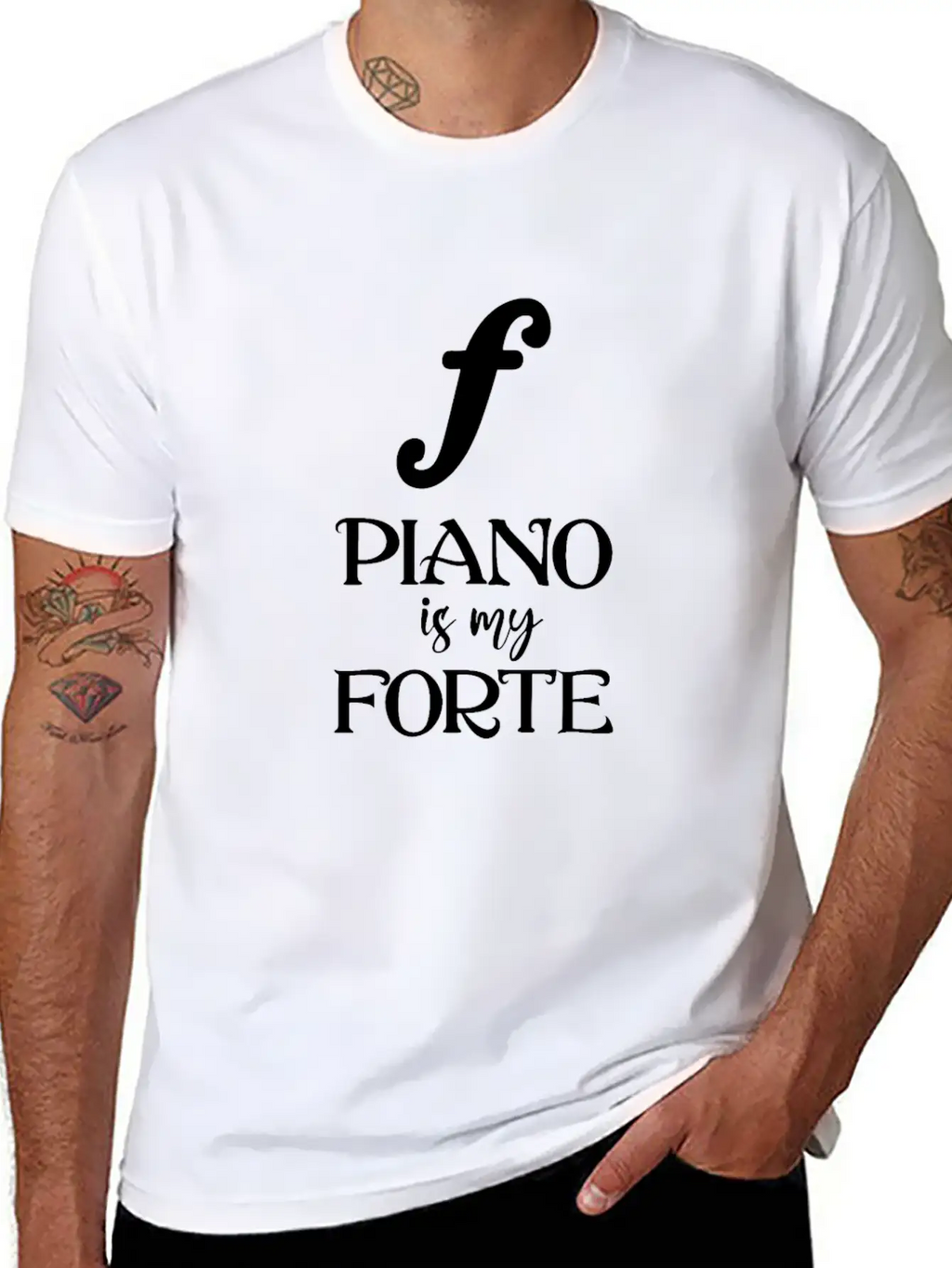 Piano Is My Forte Relaxed Everyday Tee – Lightweight And Durable Cotton