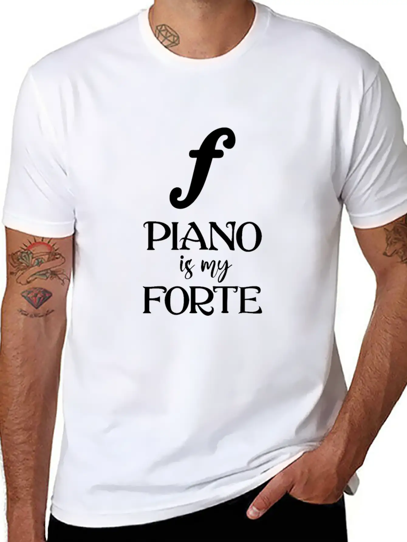 Piano Is My Forte Relaxed Everyday Tee – Lightweight And Durable Cotton