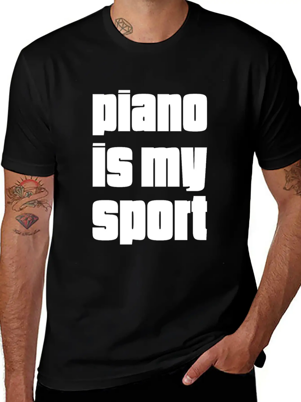 Piano Is My Sport Gift For Piano Players Unisex Casual T-Shirt – Clean Design For Daily Comfort