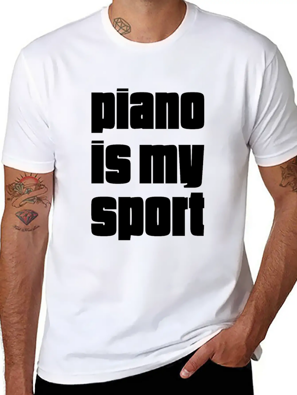 Piano Is My Sport Gift For Piano Players Unisex Casual T-Shirt – Clean Design For Daily Comfort