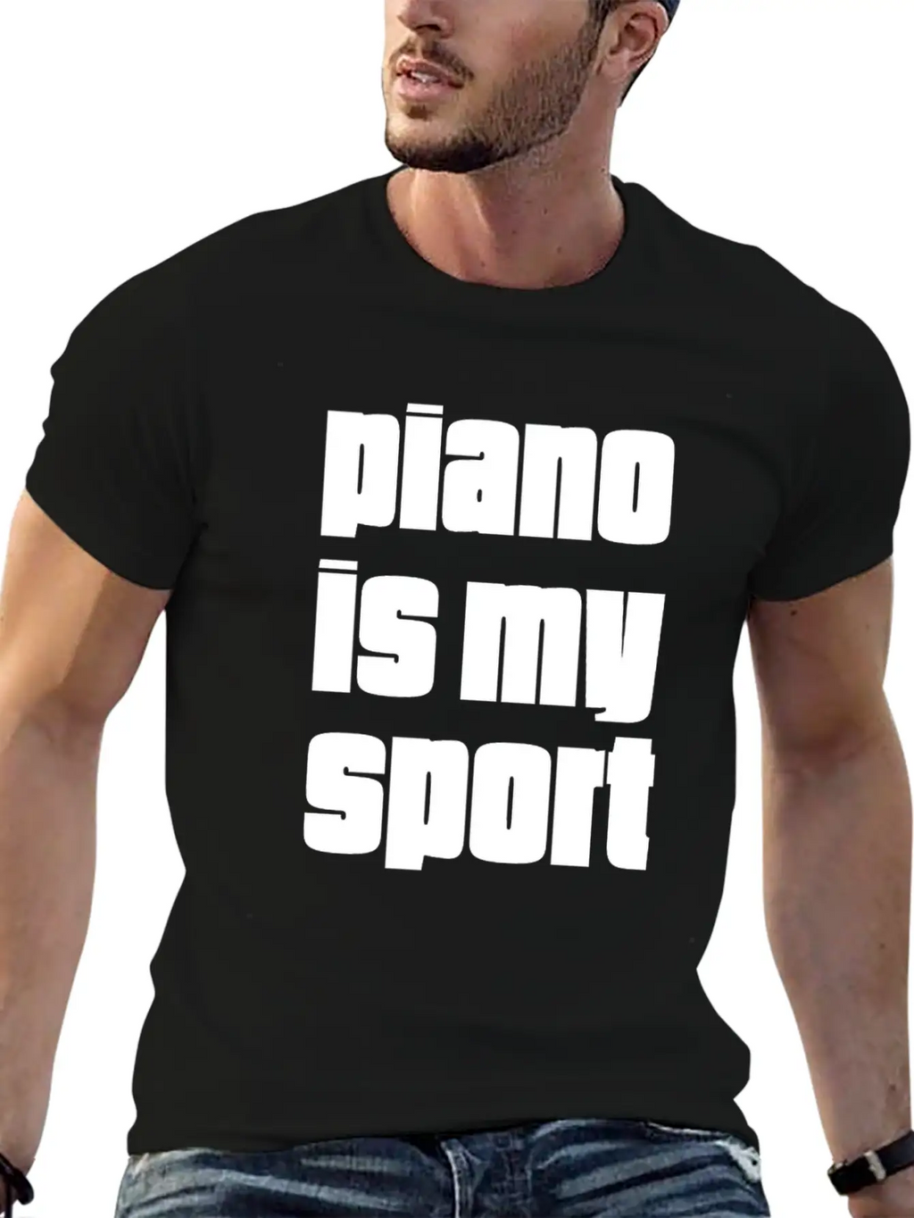 Piano Is My Sport Gift For Piano Players Unisex Casual T-Shirt – Clean Design For Daily Comfort