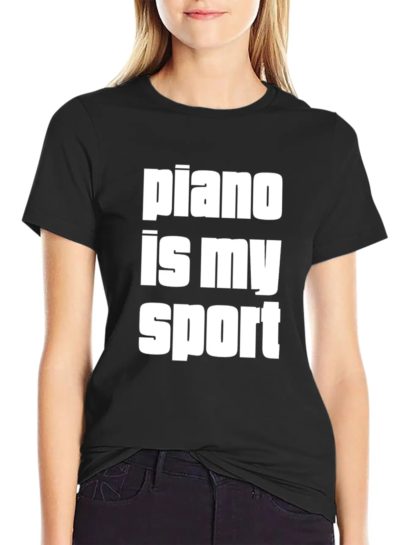 Piano Is My Sport Gift For Piano Players Unisex Casual T-Shirt – Clean Design For Daily Comfort