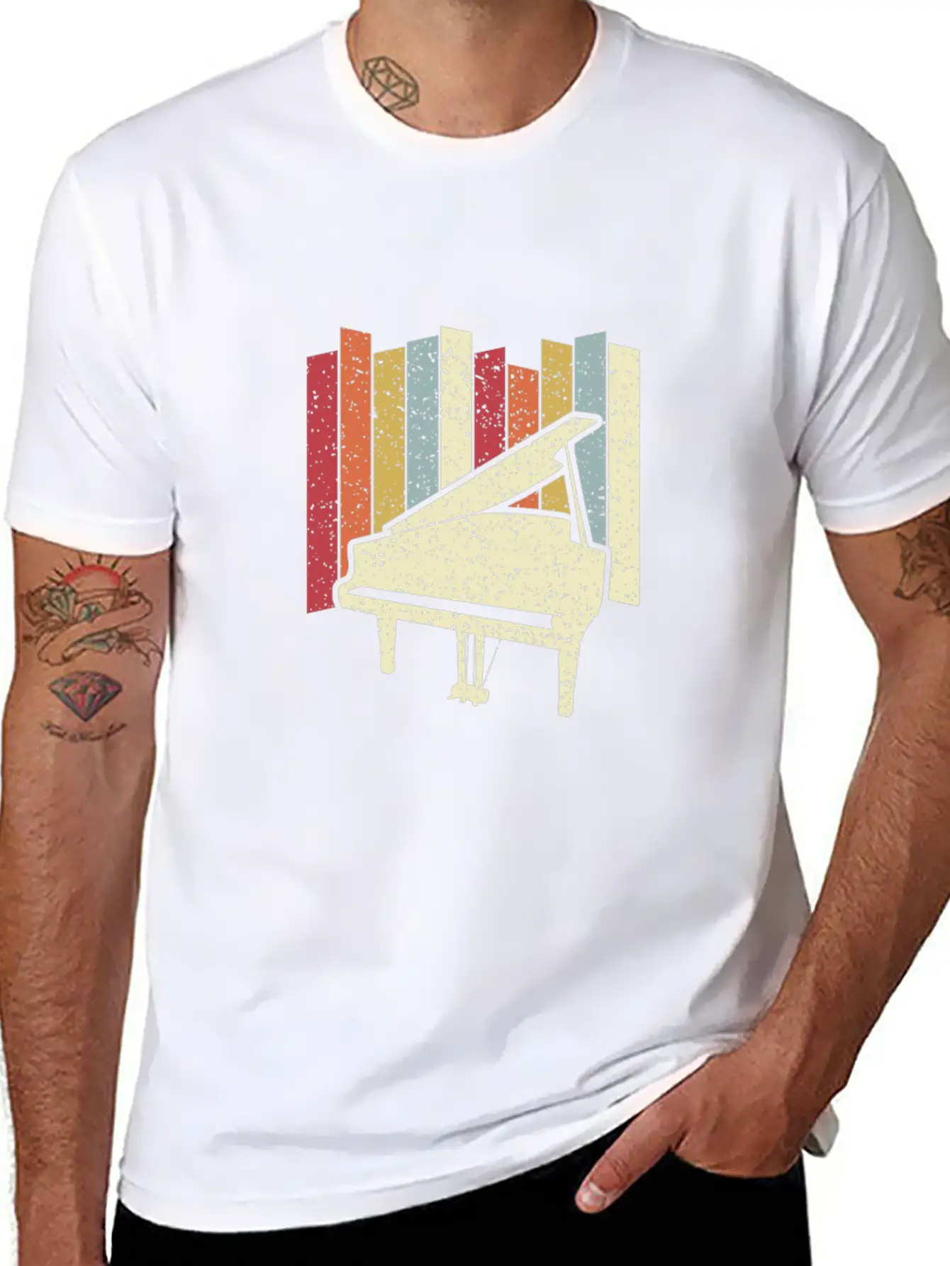 Piano Keyboard Musician And Pianist Classic Cotton Tee – Unisex Comfort For Any Season