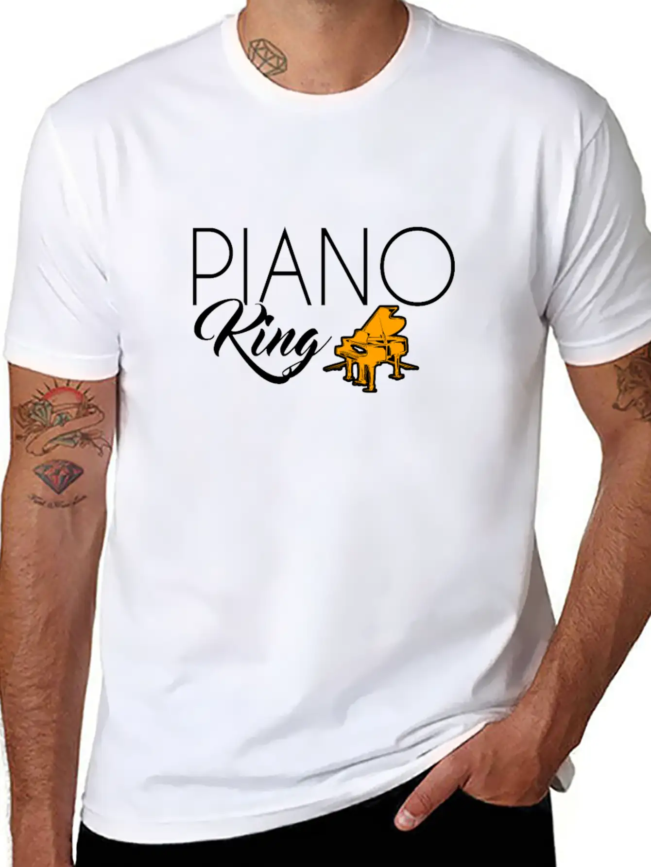 Piano King Timeless Short Sleeve Tee – Comfy And Minimalist Design