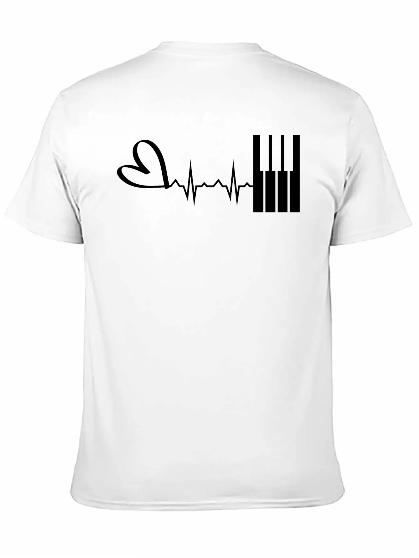 Piano Music Instrument Breathable Graphic T-Shirt – Perfect For Casual Days