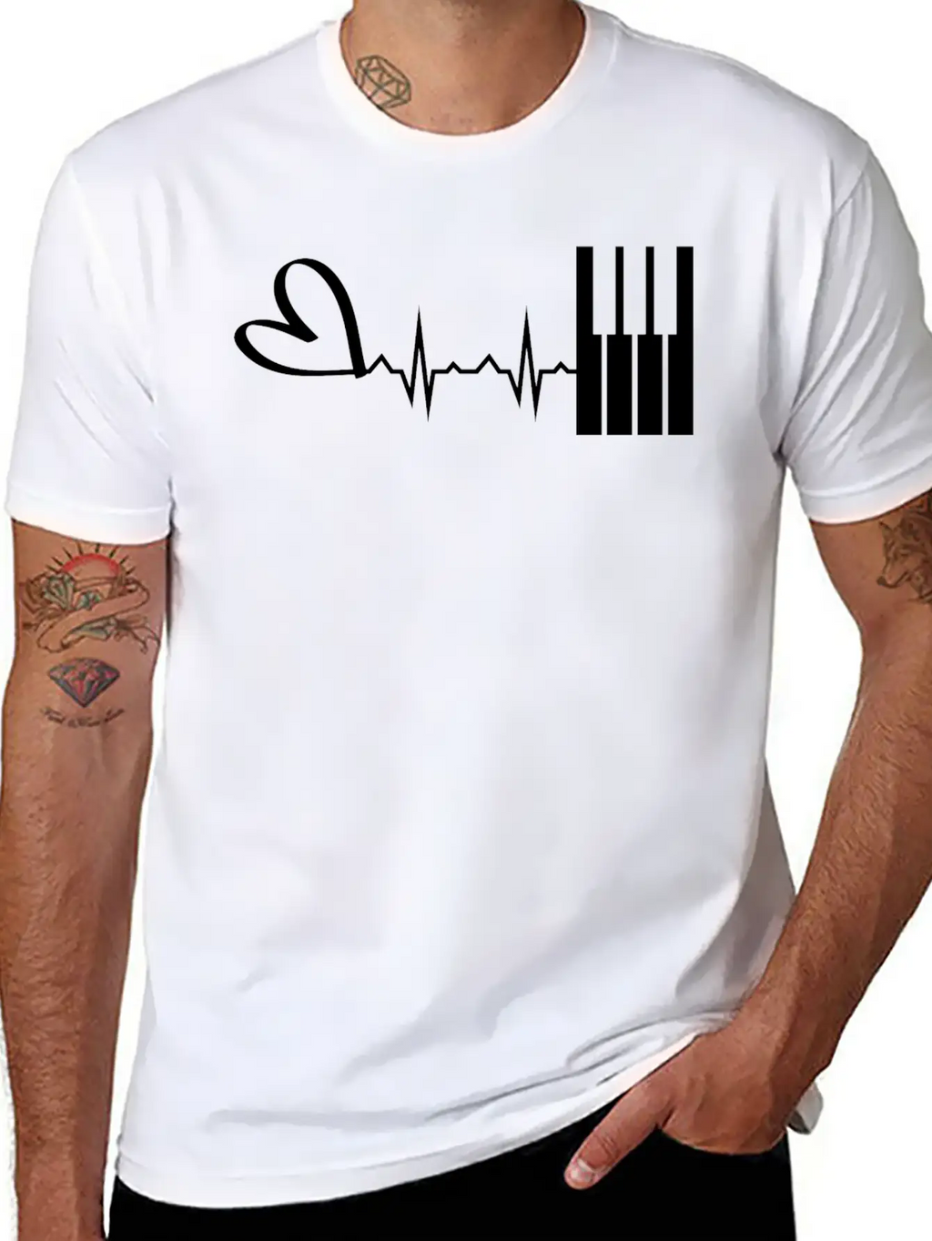 Piano Music Instrument Breathable Graphic T-Shirt – Perfect For Casual Days