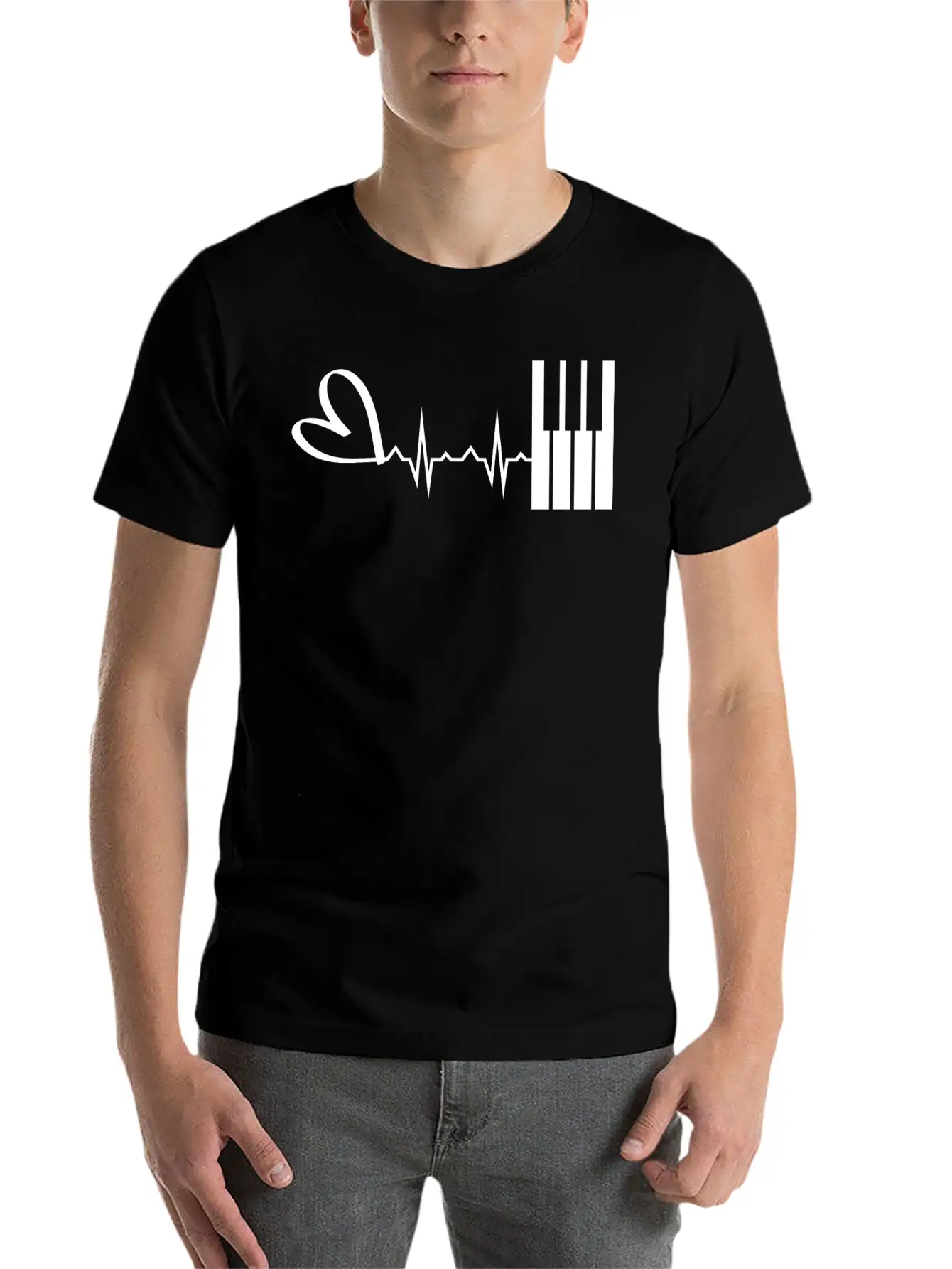 Piano Music Instrument Breathable Graphic T-Shirt – Perfect For Casual Days