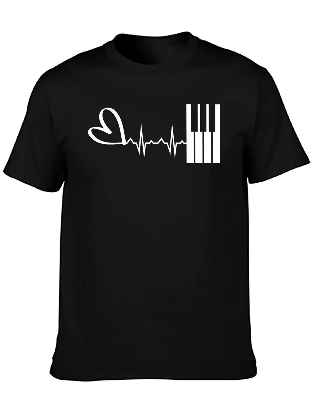 Piano Music Instrument Breathable Graphic T-Shirt – Perfect For Casual Days