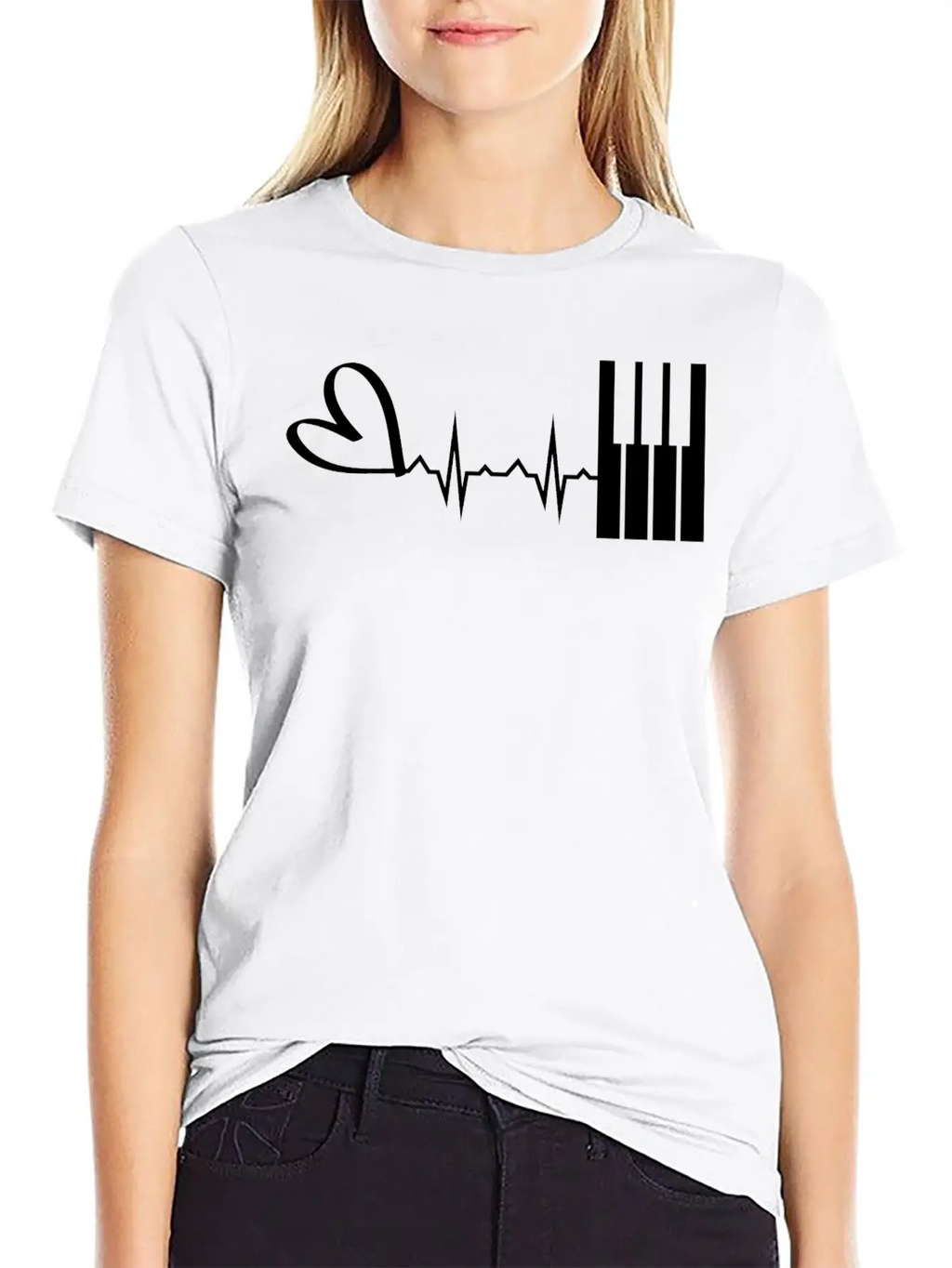 Piano Music Instrument Breathable Graphic T-Shirt – Perfect For Casual Days