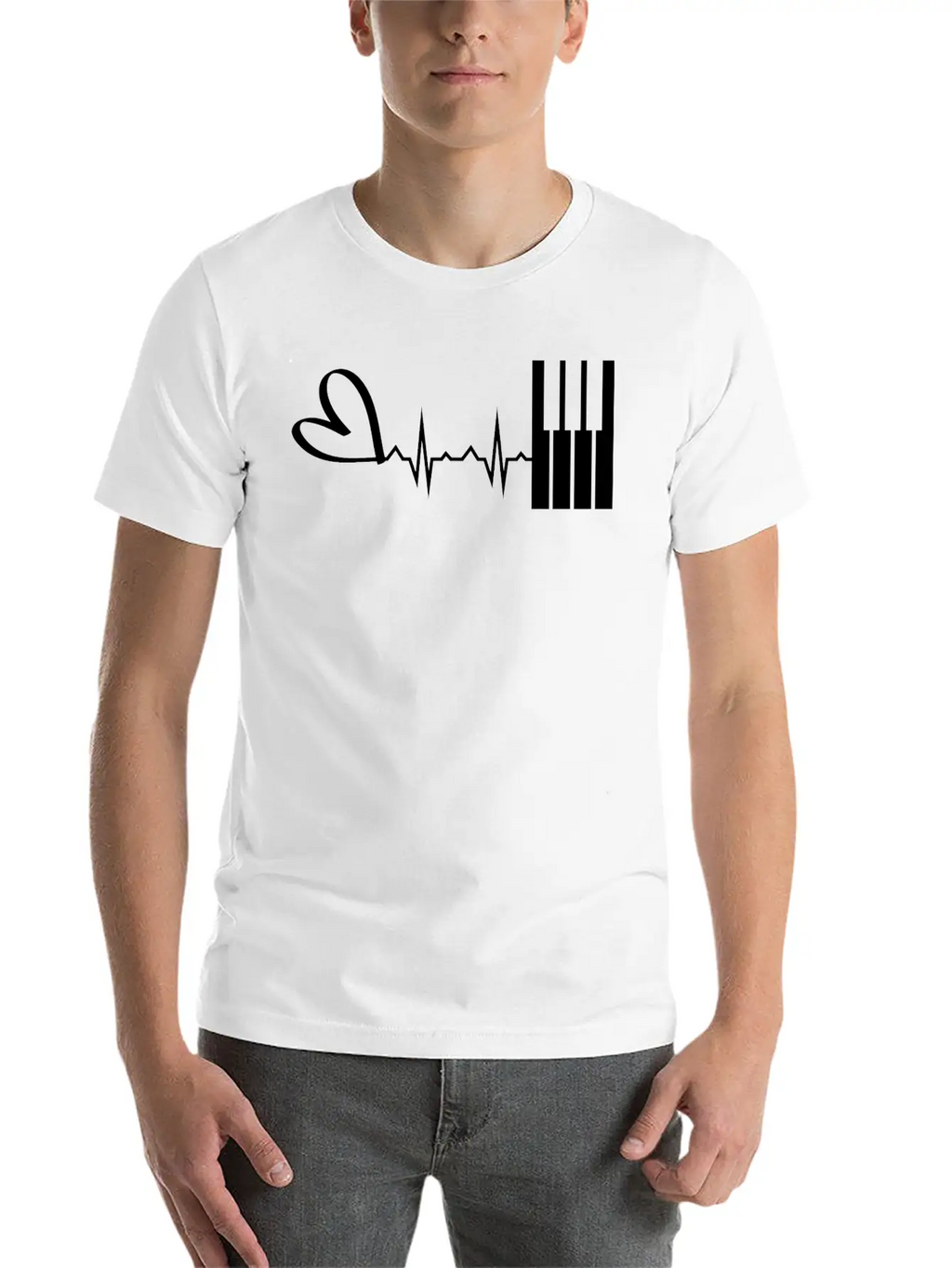 Piano Music Instrument Breathable Graphic T-Shirt – Perfect For Casual Days