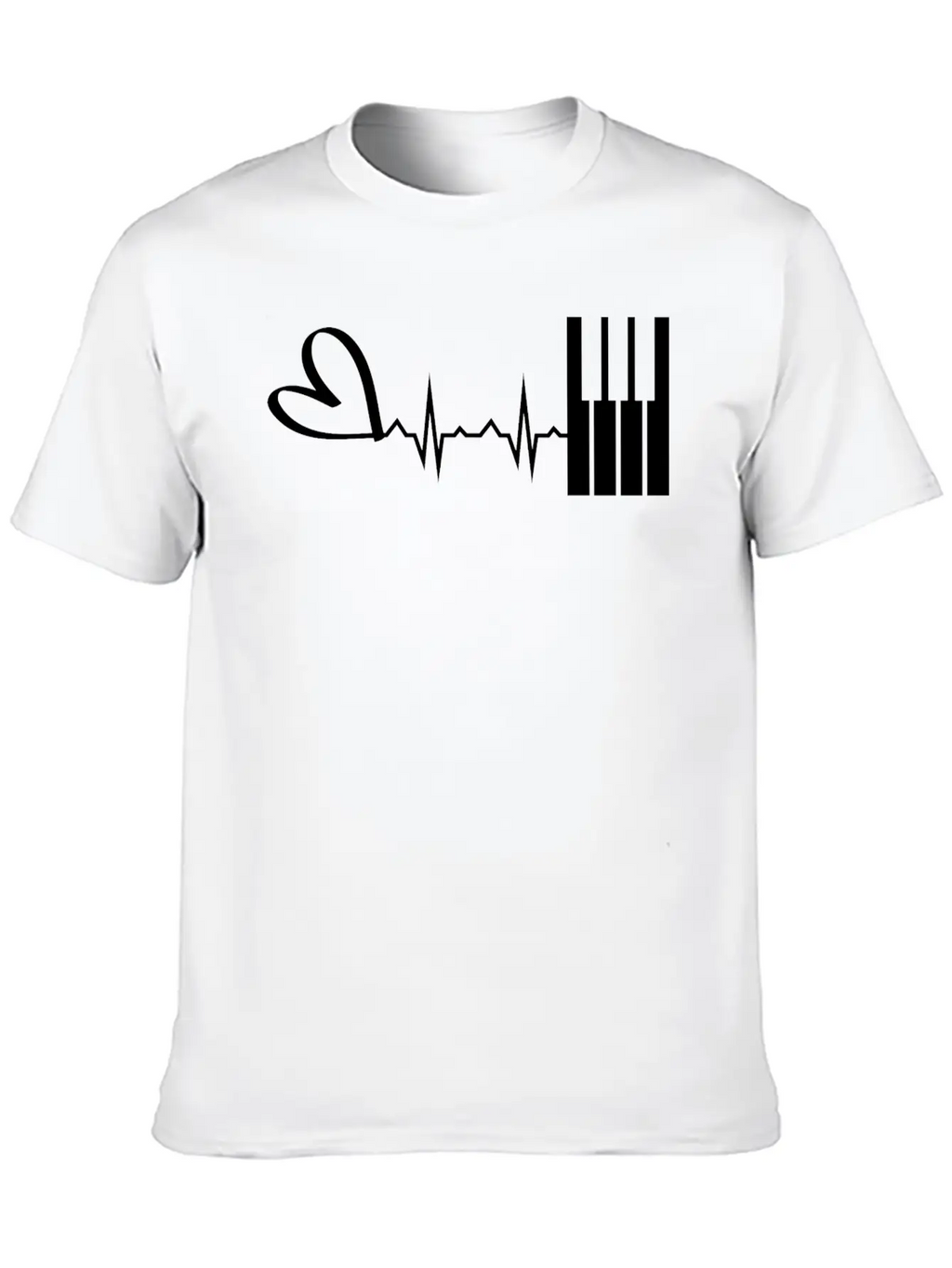 Piano Music Instrument Breathable Graphic T-Shirt – Perfect For Casual Days