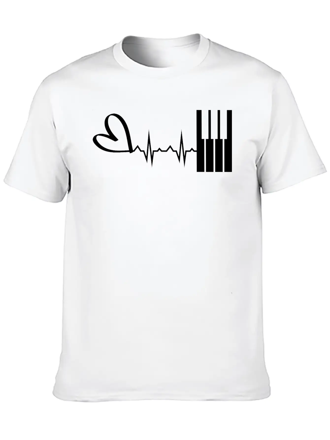 Piano Music Instrument Breathable Graphic T-Shirt – Perfect For Casual Days