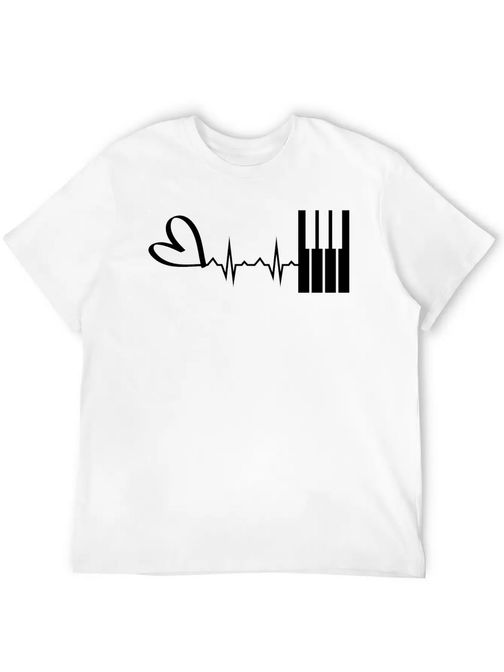 Piano Music Instrument Breathable Graphic T-Shirt – Perfect For Casual Days