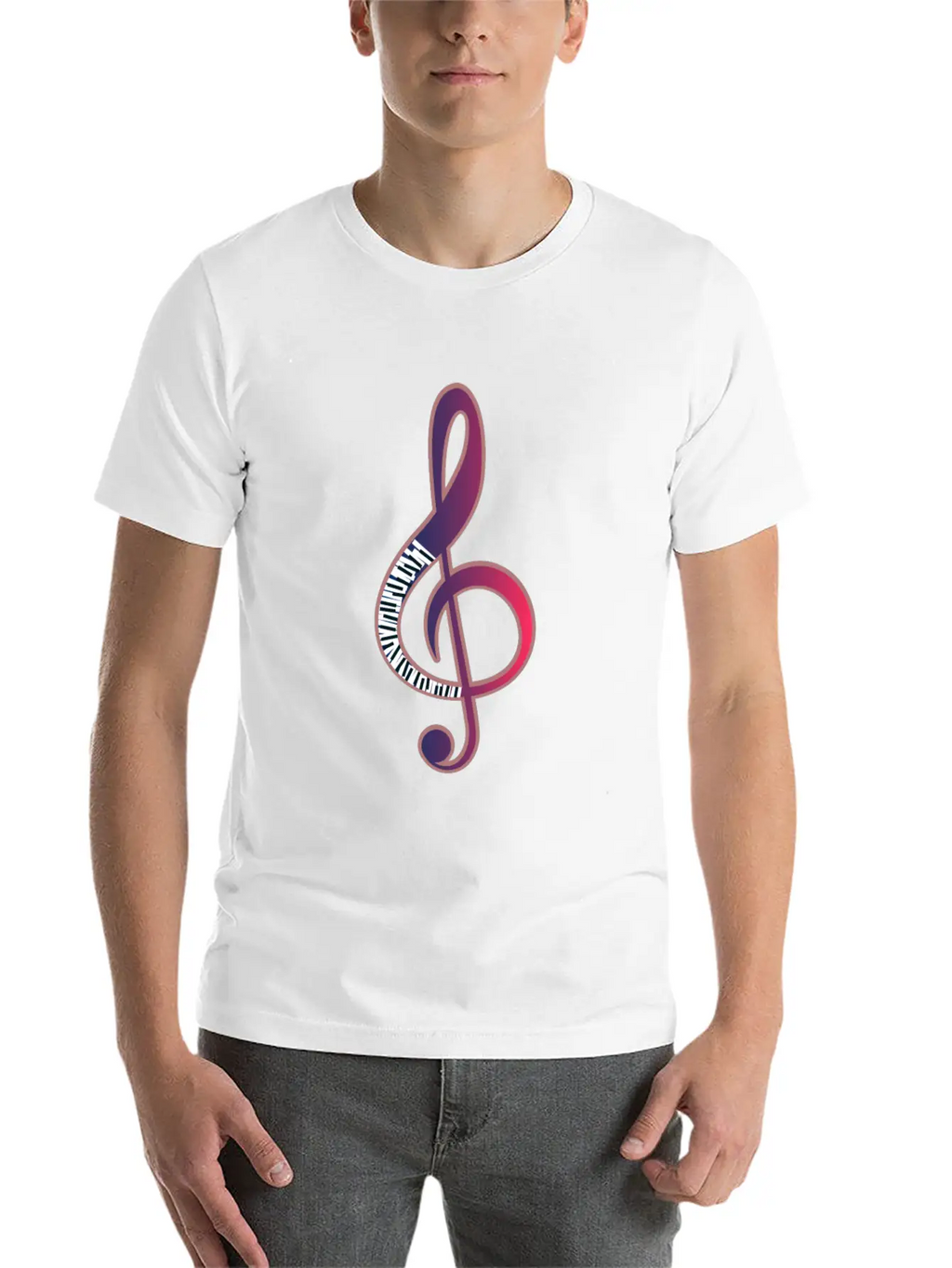 Piano Music Note Musician Pianist Gift Basic Graphic T-Shirt – Daily Comfort In Soft Cotton