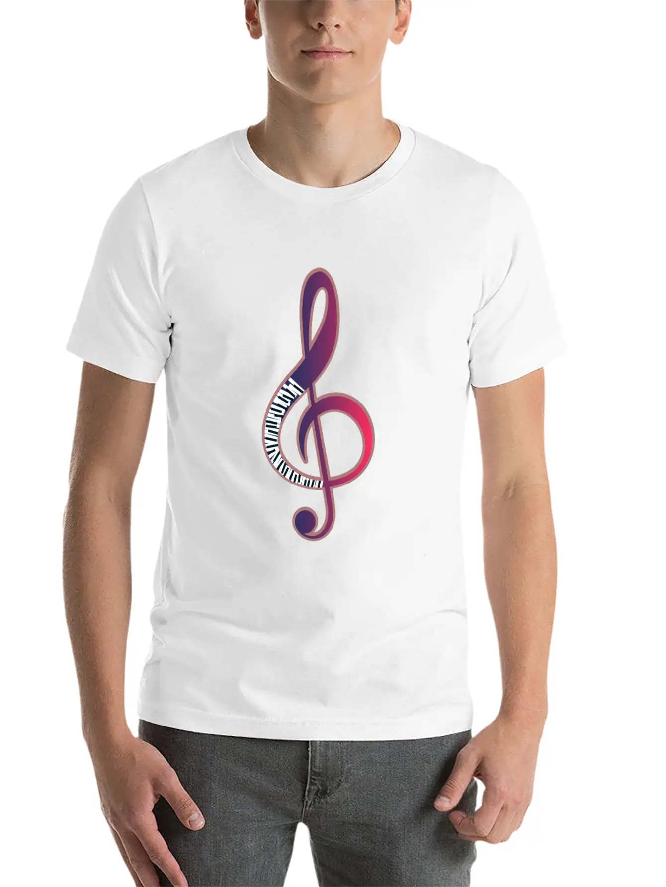 Piano Music Note Musician Pianist Gift Basic Graphic T-Shirt – Daily Comfort In Soft Cotton