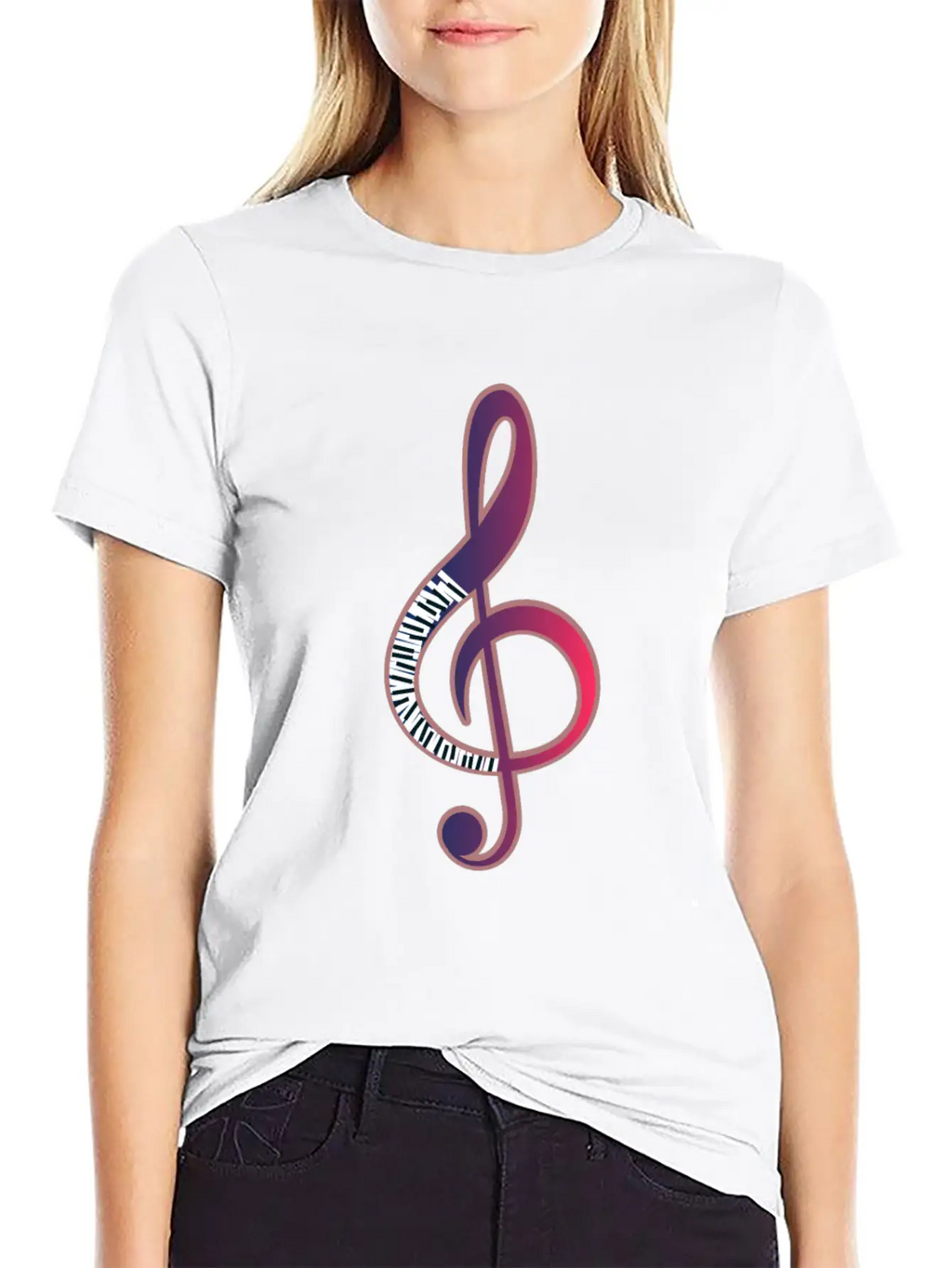 Piano Music Note Musician Pianist Gift Basic Graphic T-Shirt – Daily Comfort In Soft Cotton