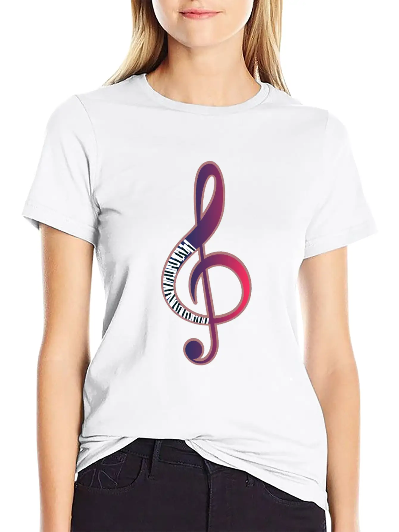 Piano Music Note Musician Pianist Gift Basic Graphic T-Shirt – Daily Comfort In Soft Cotton