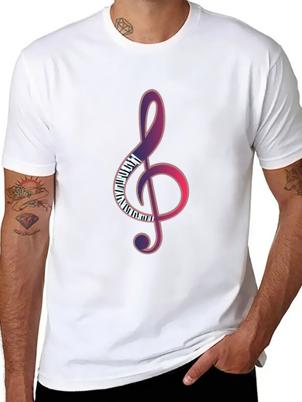 Piano Music Note Musician Pianist Gift Basic Graphic T-Shirt – Daily Comfort In Soft Cotton