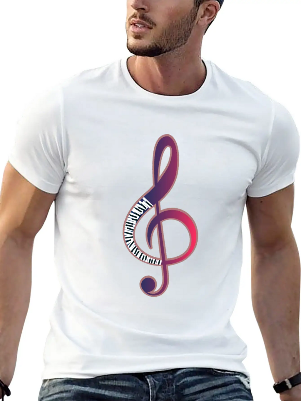 Piano Music Note Musician Pianist Gift Basic Graphic T-Shirt – Daily Comfort In Soft Cotton