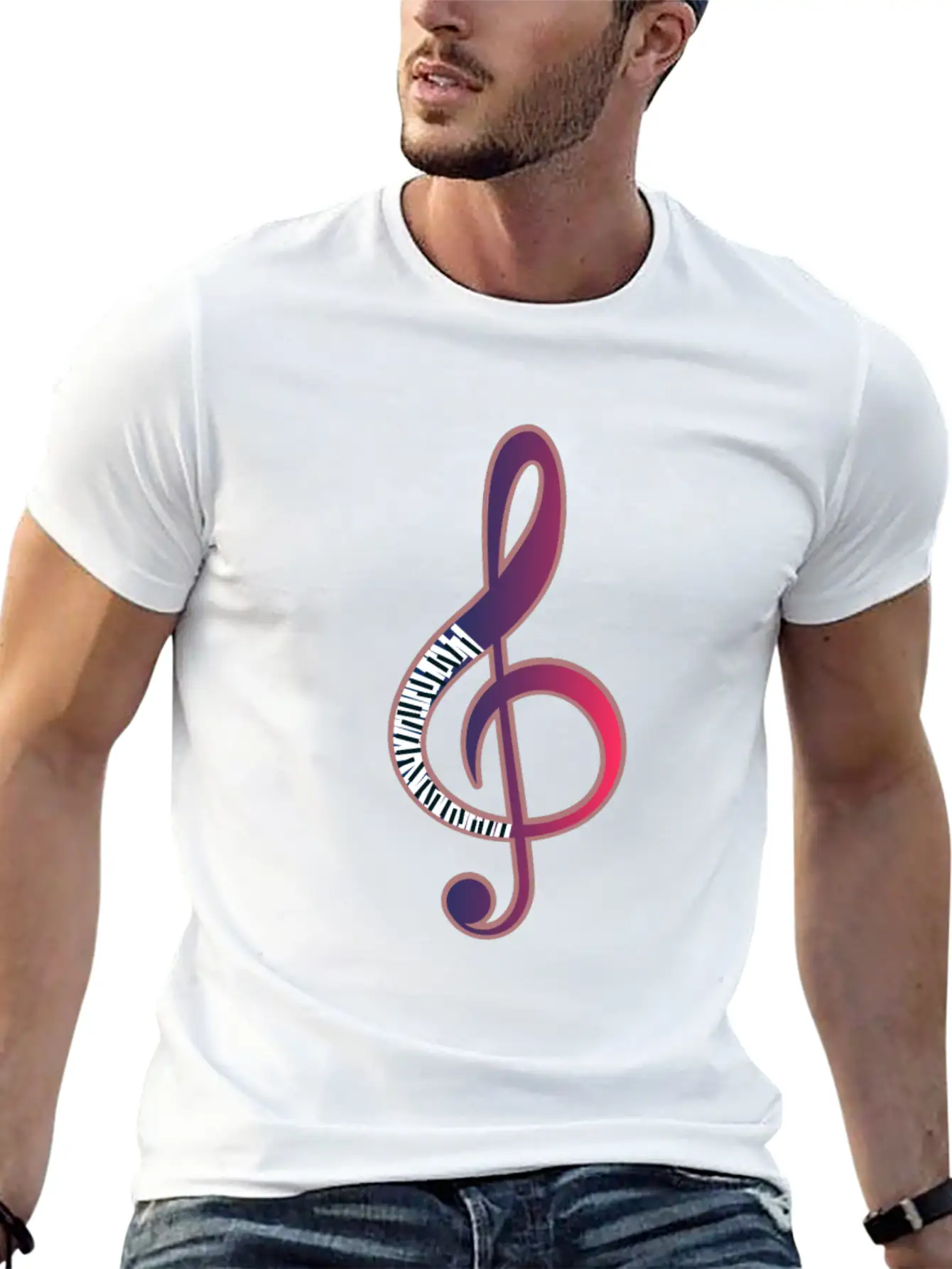 Piano Music Note Musician Pianist Gift Basic Graphic T-Shirt – Daily Comfort In Soft Cotton