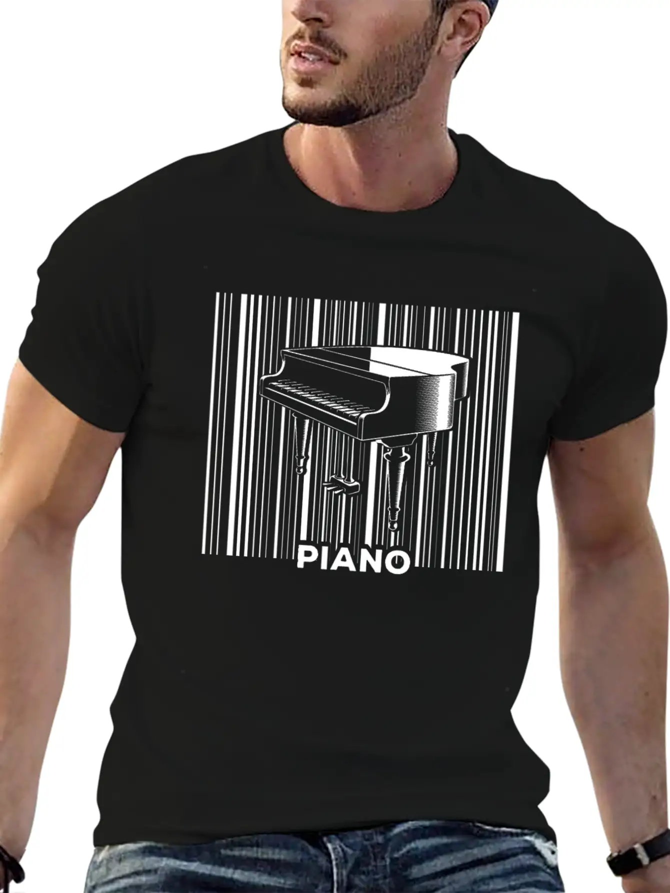 Piano Musician Pianist Keyboard Breathable Soft Cotton T-Shirt – Timeless Casual Look