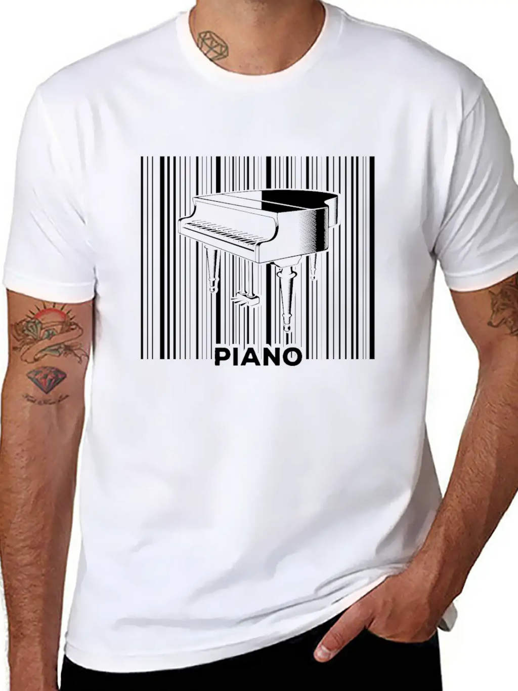Piano Musician Pianist Keyboard Breathable Soft Cotton T-Shirt – Timeless Casual Look