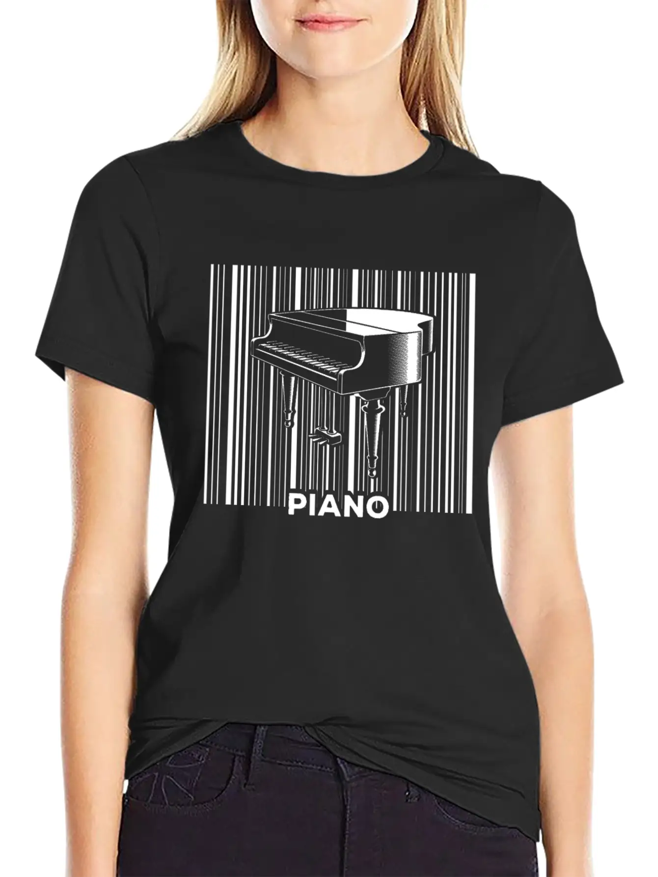 Piano Musician Pianist Keyboard Breathable Soft Cotton T-Shirt – Timeless Casual Look