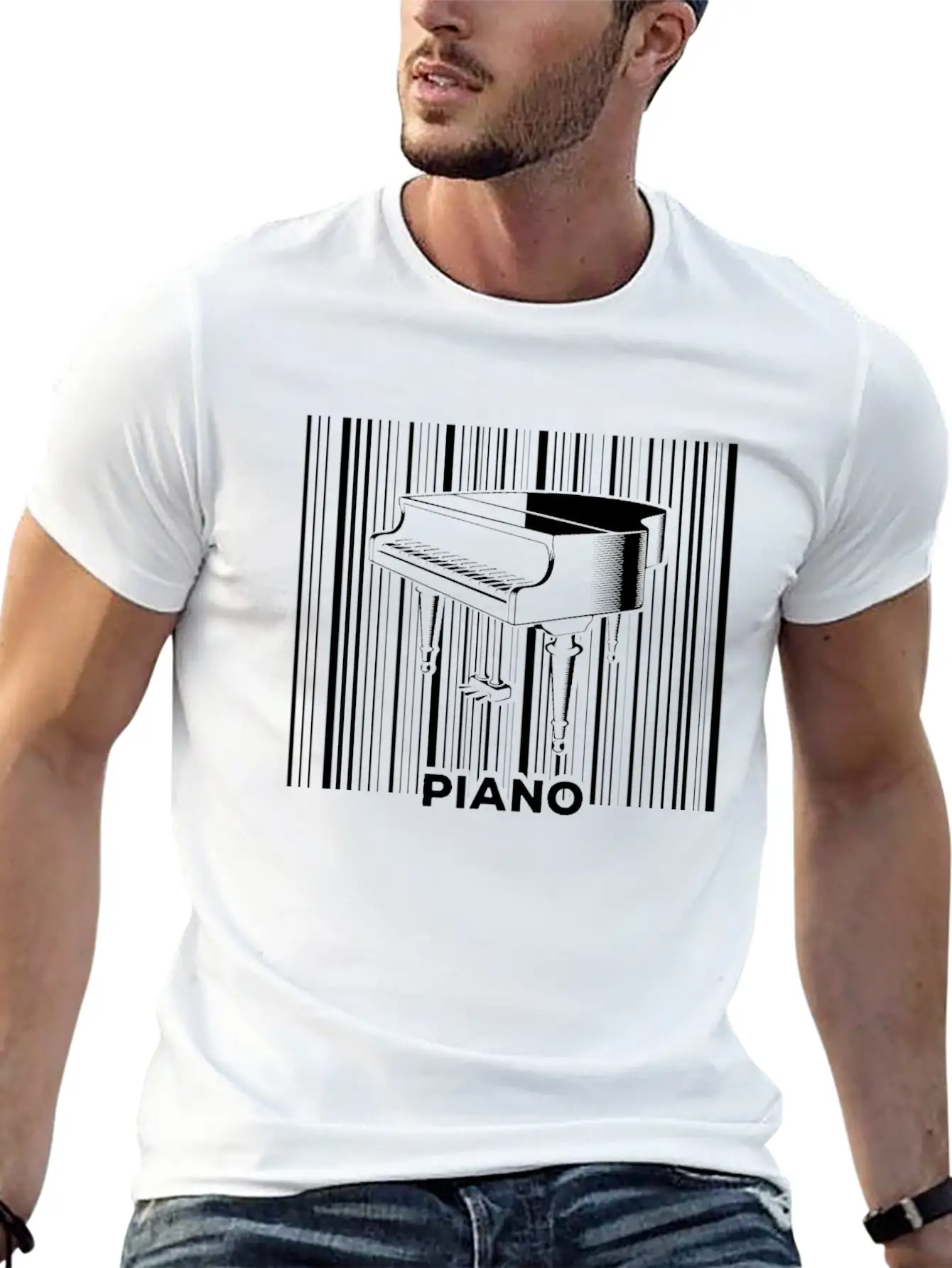 Piano Musician Pianist Keyboard Breathable Soft Cotton T-Shirt – Timeless Casual Look