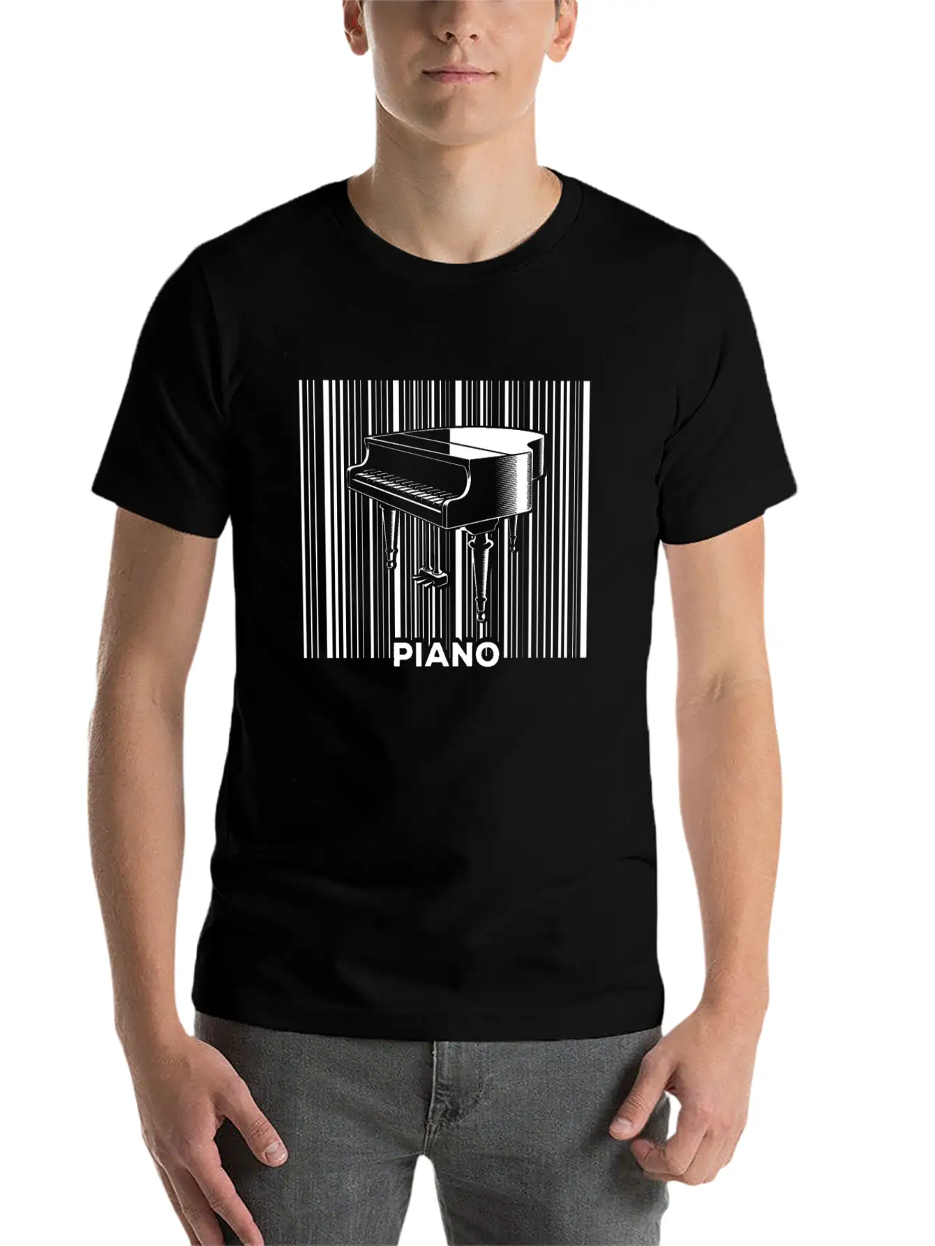Piano Musician Pianist Keyboard Breathable Soft Cotton T-Shirt – Timeless Casual Look