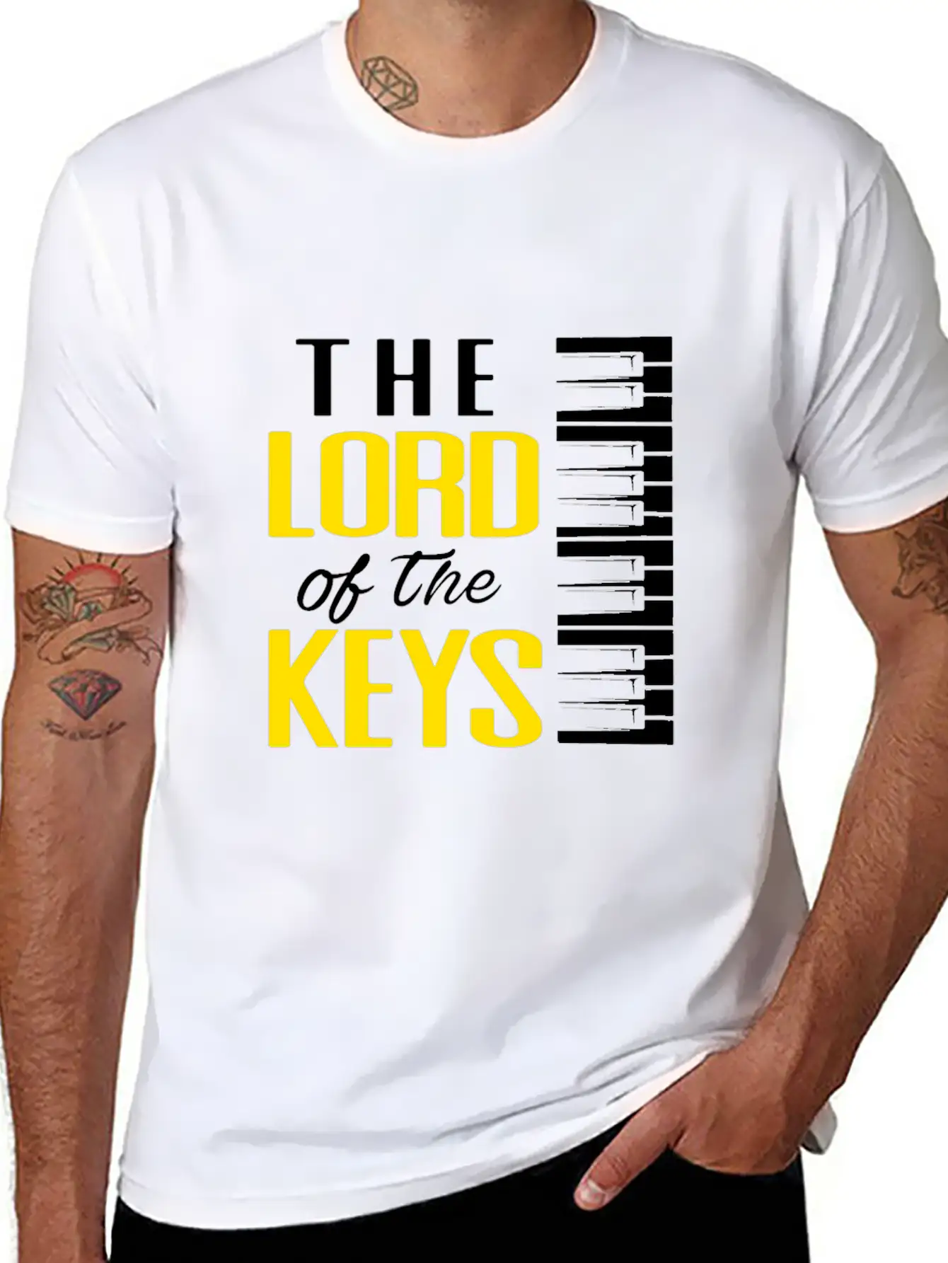 Piano Pianist Classical Music Instrument Composer Stylish Everyday T-Shirt – Unisex Basic Cotton Tee