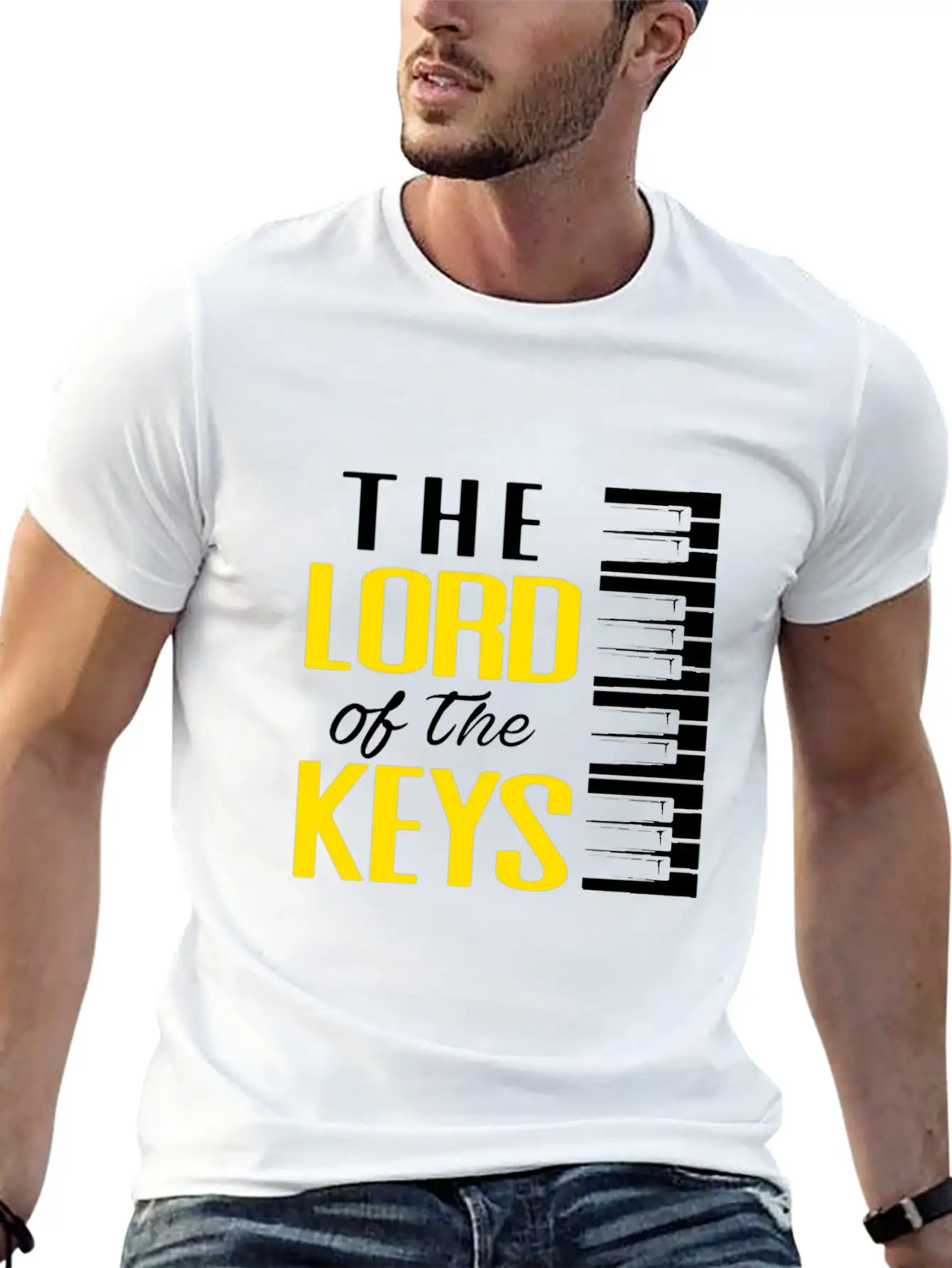 Piano Pianist Classical Music Instrument Composer Stylish Everyday T-Shirt – Unisex Basic Cotton Tee