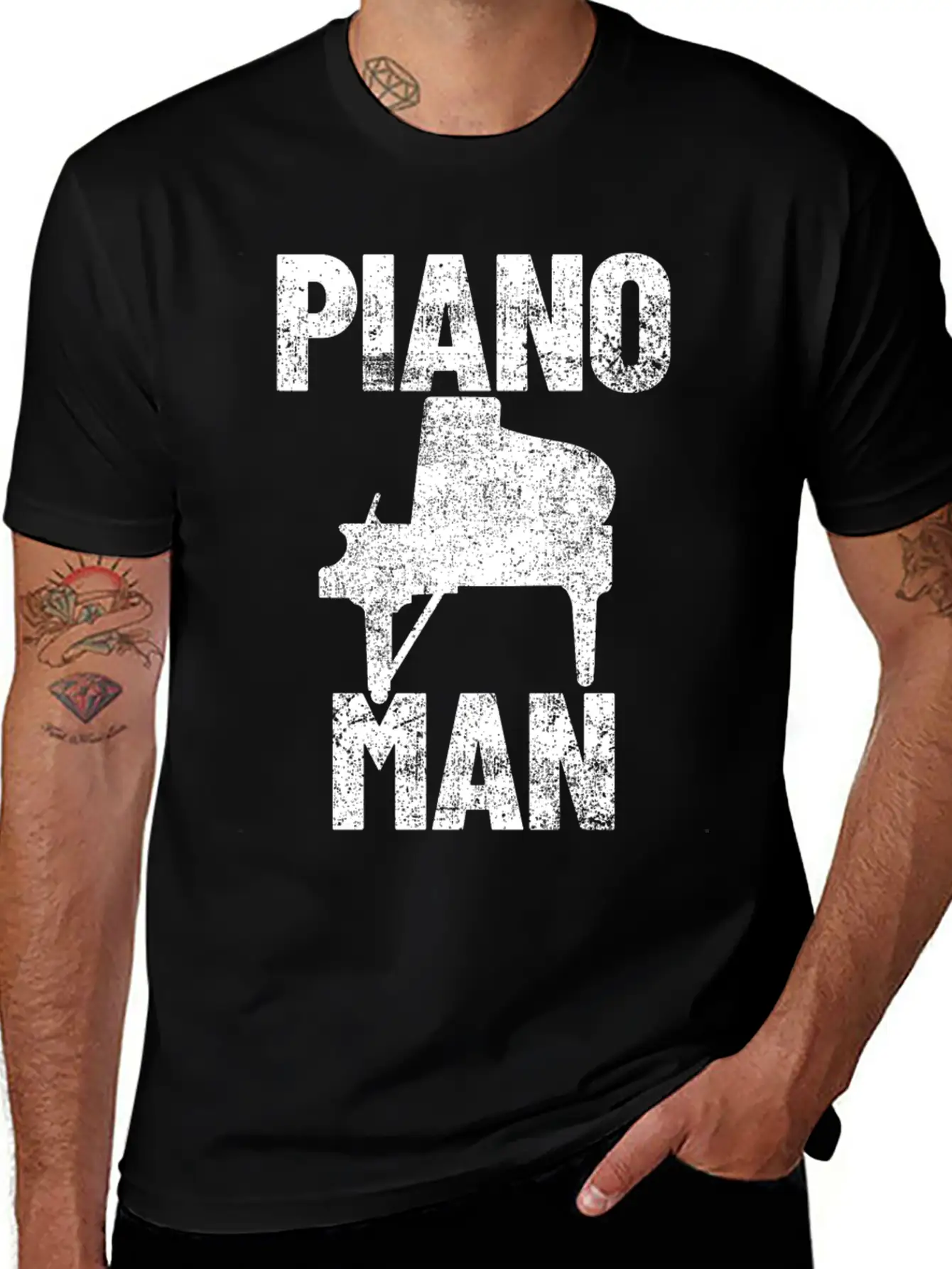 Piano Pianist Relaxed Everyday Tee – Lightweight And Durable Cotton