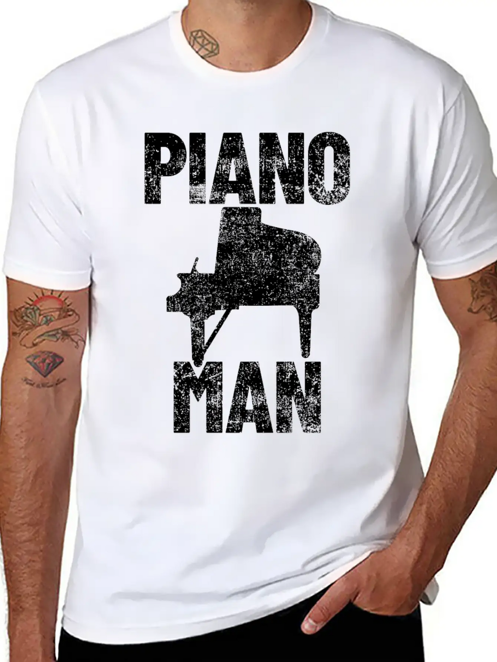 Piano Pianist Relaxed Everyday Tee – Lightweight And Durable Cotton
