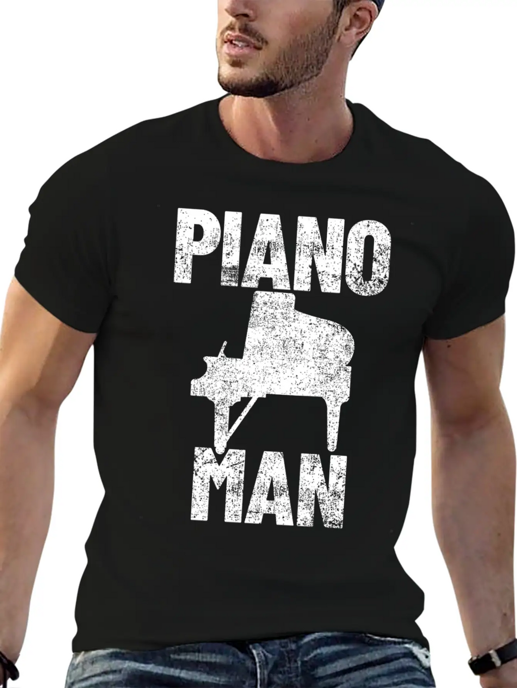 Piano Pianist Relaxed Everyday Tee – Lightweight And Durable Cotton