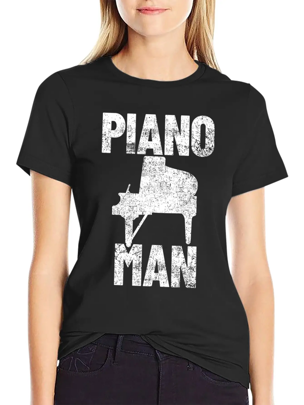 Piano Pianist Relaxed Everyday Tee – Lightweight And Durable Cotton