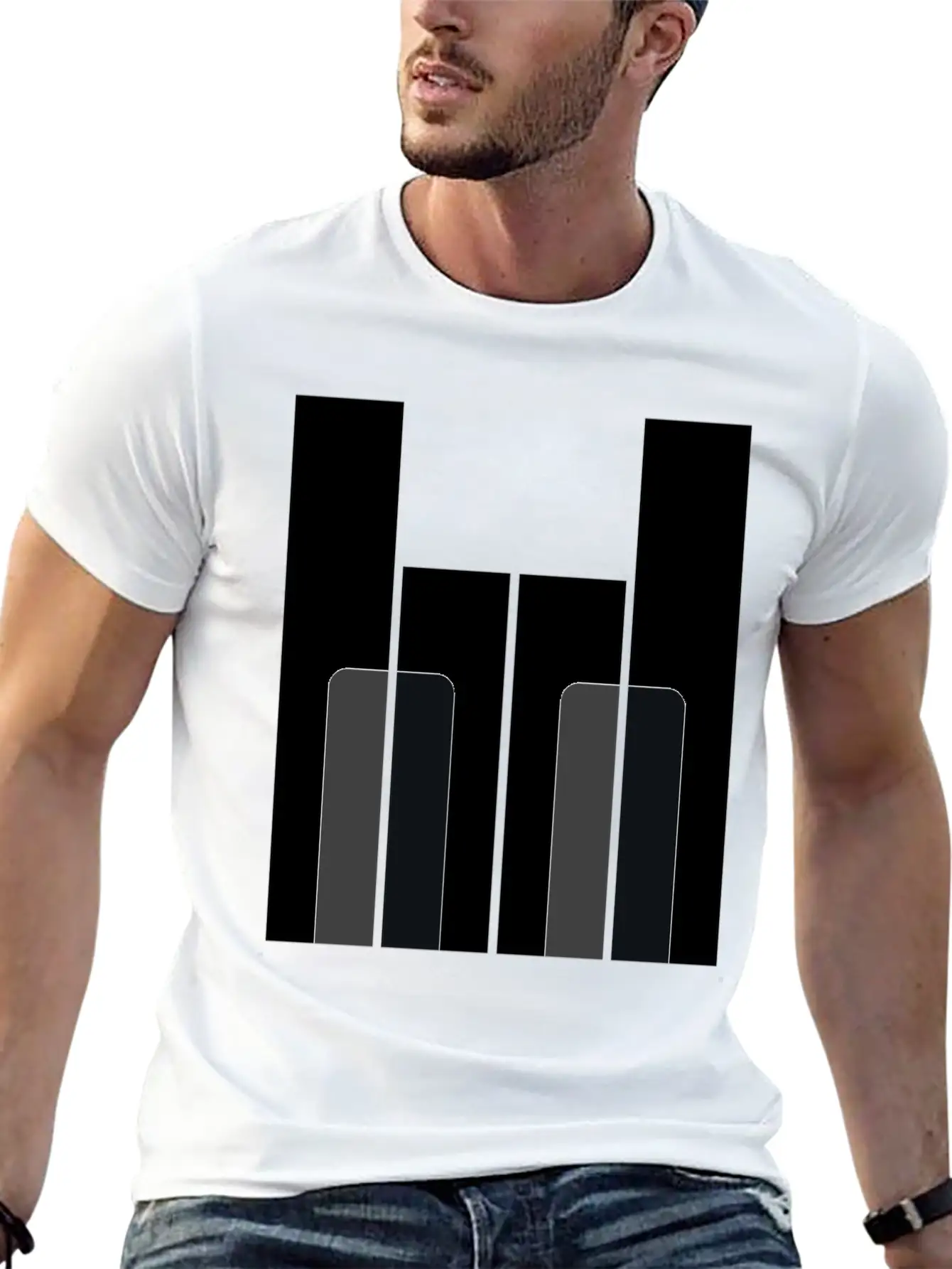 Piano Rock - Pianist Hard Rock Metal Music Gift Breathable Soft Cotton T-Shirt – Timeless Casual Look