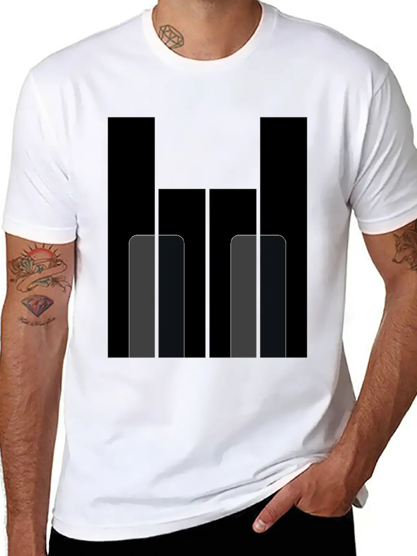 Piano Rock - Pianist Hard Rock Metal Music Gift Breathable Soft Cotton T-Shirt – Timeless Casual Look