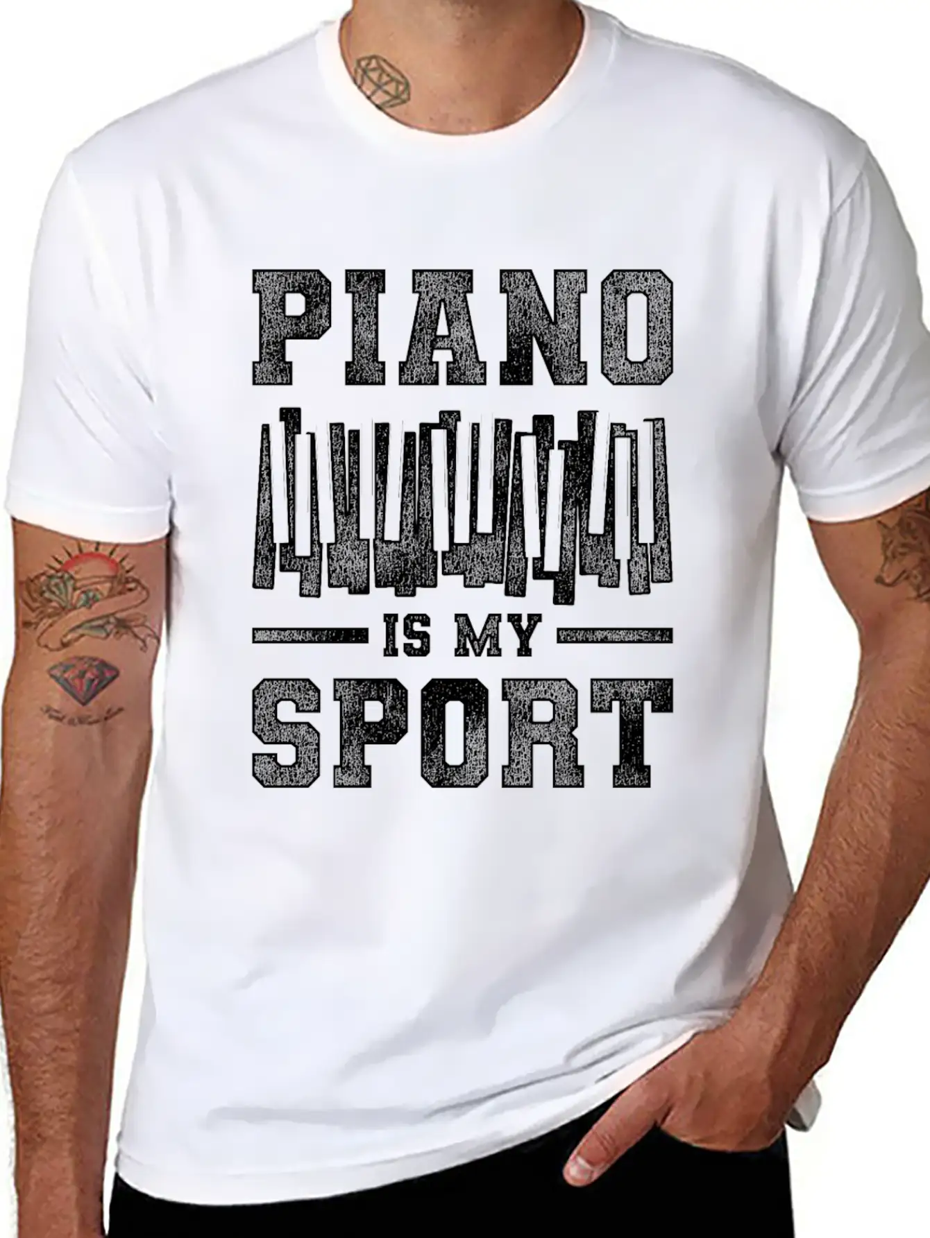 Piano Sport Basic Graphic T-Shirt – Daily Comfort In Soft Cotton